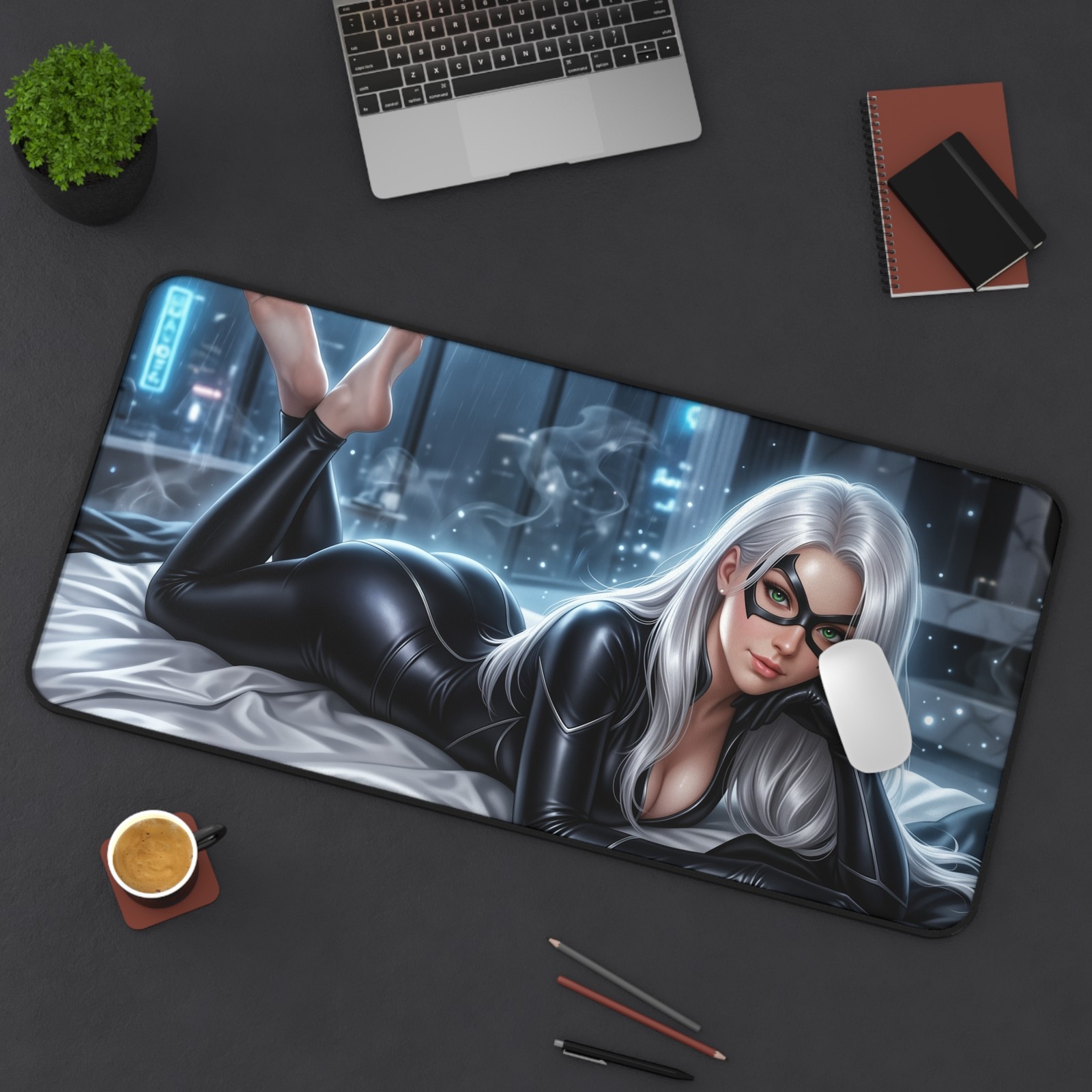 Marvel Mouse Pad, Black Cat Desk Mat, Large Gaming Pad