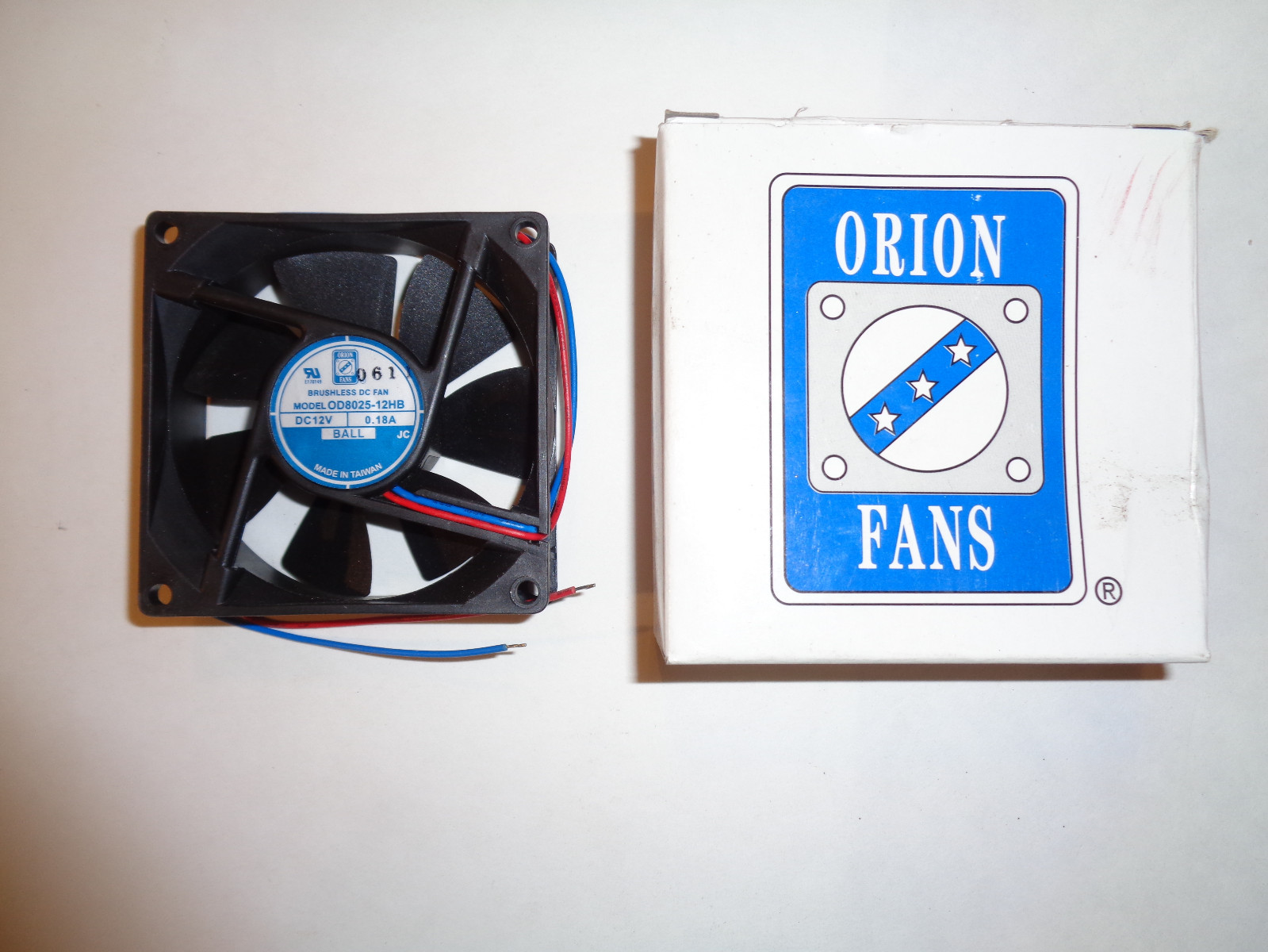 New Knight Electronics Orion Fans Computer PC Fan OD8025-12HB DC 12V 0.18A