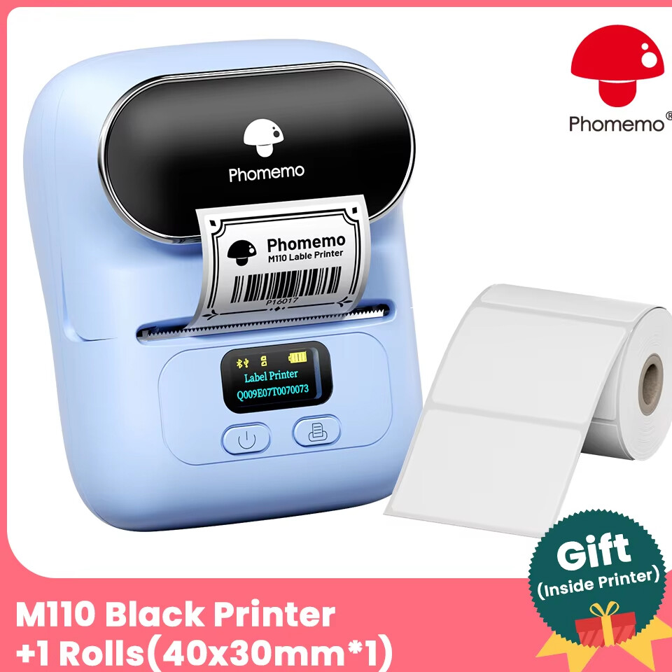 Phomemo M110 Bluetooth Label Maker Machine Wireless Thermal Barcode Printer LOT