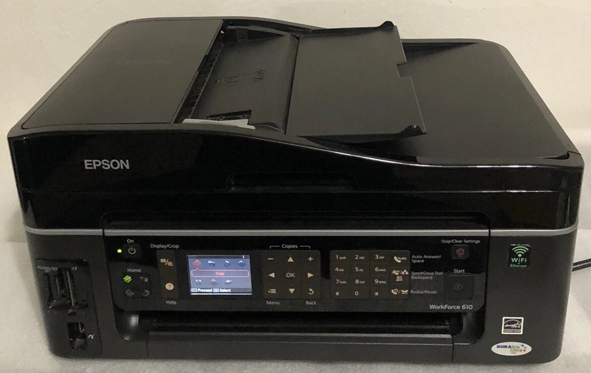 Epson Workforce 610 Wireless All-In-One Printer -PRINT,SCAN,COPY,WIFI-EXCELLENT