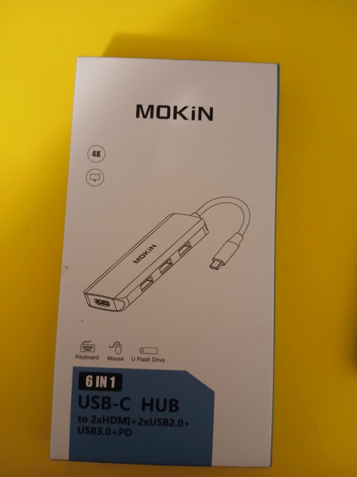Mokin 6 In 1 USB -C HUBto 2xHDMI +2xUSB 2.0 +USB 3.0+PD