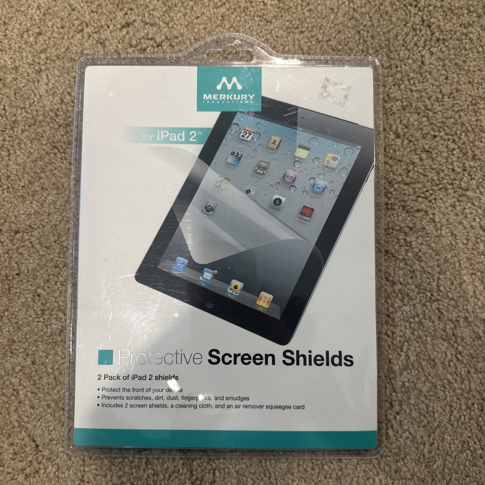 Merkury Innovations Protective Screen Shields 2 Pack 9.7" Screen iPad 2 