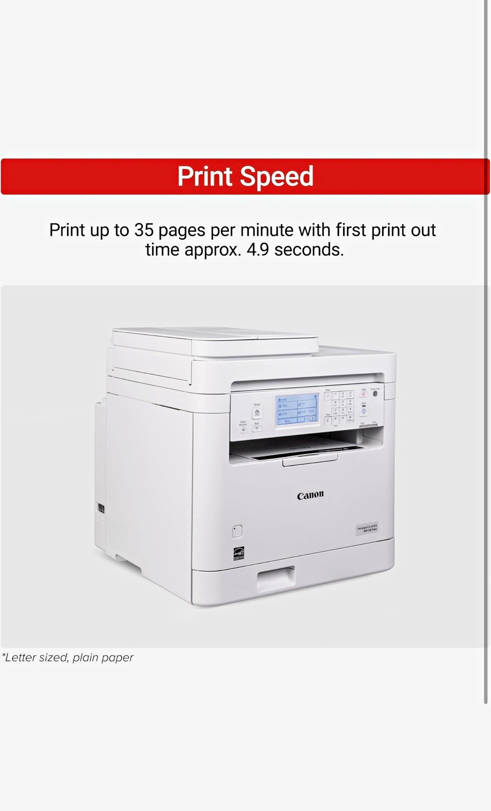 Canon imageCLASS MF287dw Wireless B/W Laser AIO Printer, Duplex, 35 ppm
