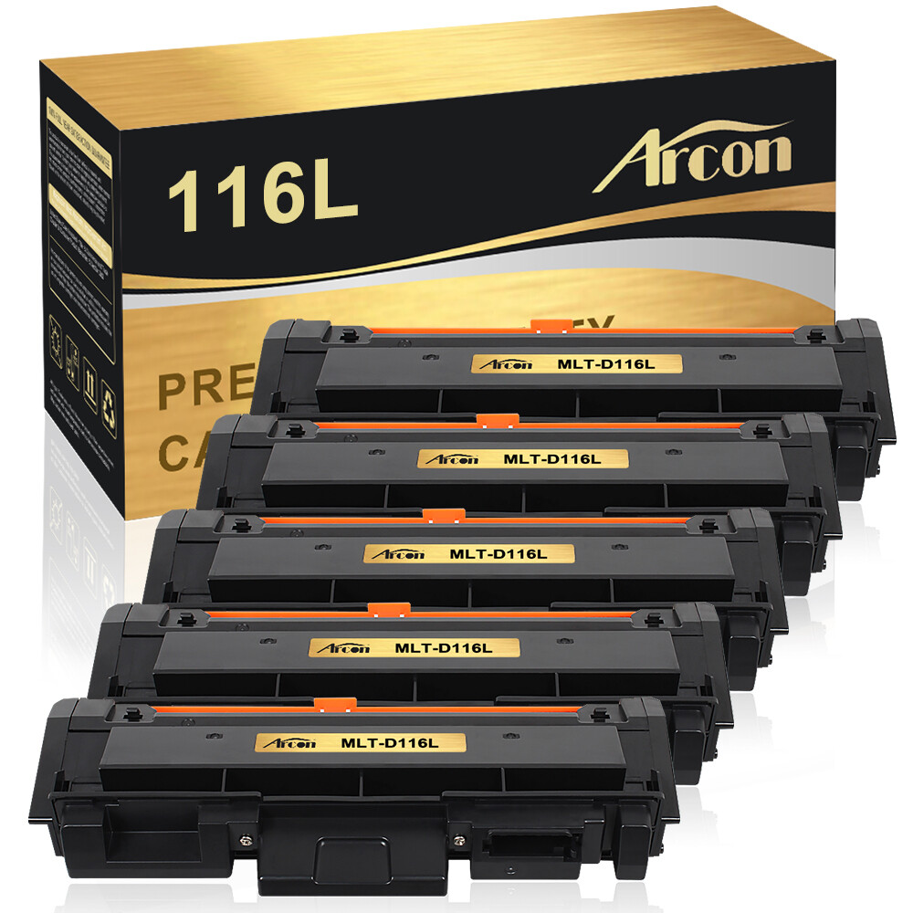 5 Pack Toner Compatible For Samsung 116L MLT-D116L Xpress M2825DW M2625D M2825FD