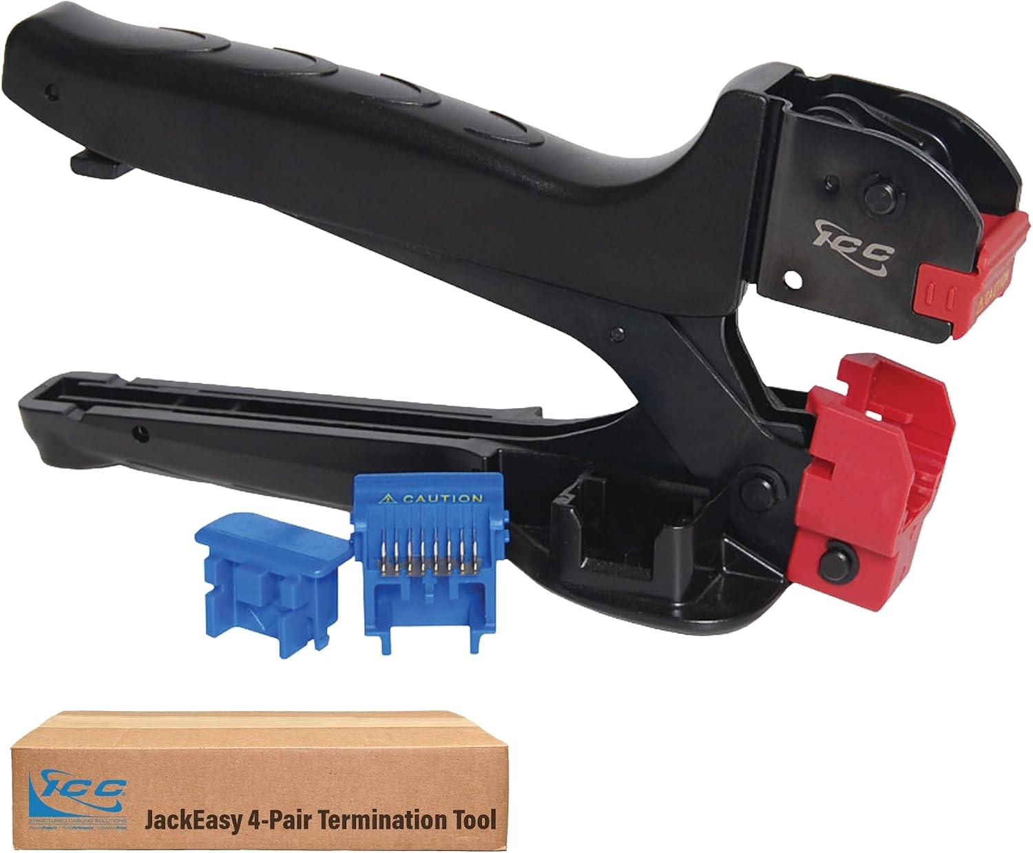 JackEasy 4-Pair Termination Tool Keystone Jacks Only Cat6a Cat6 Cat5e & Voice