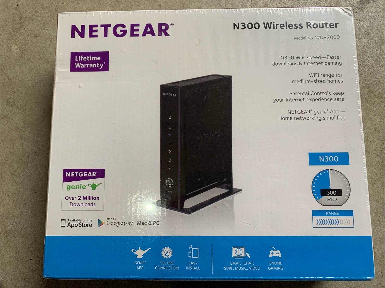 Netgear N300 Wireless WiFi Router WNR2000 BRAND NEW
