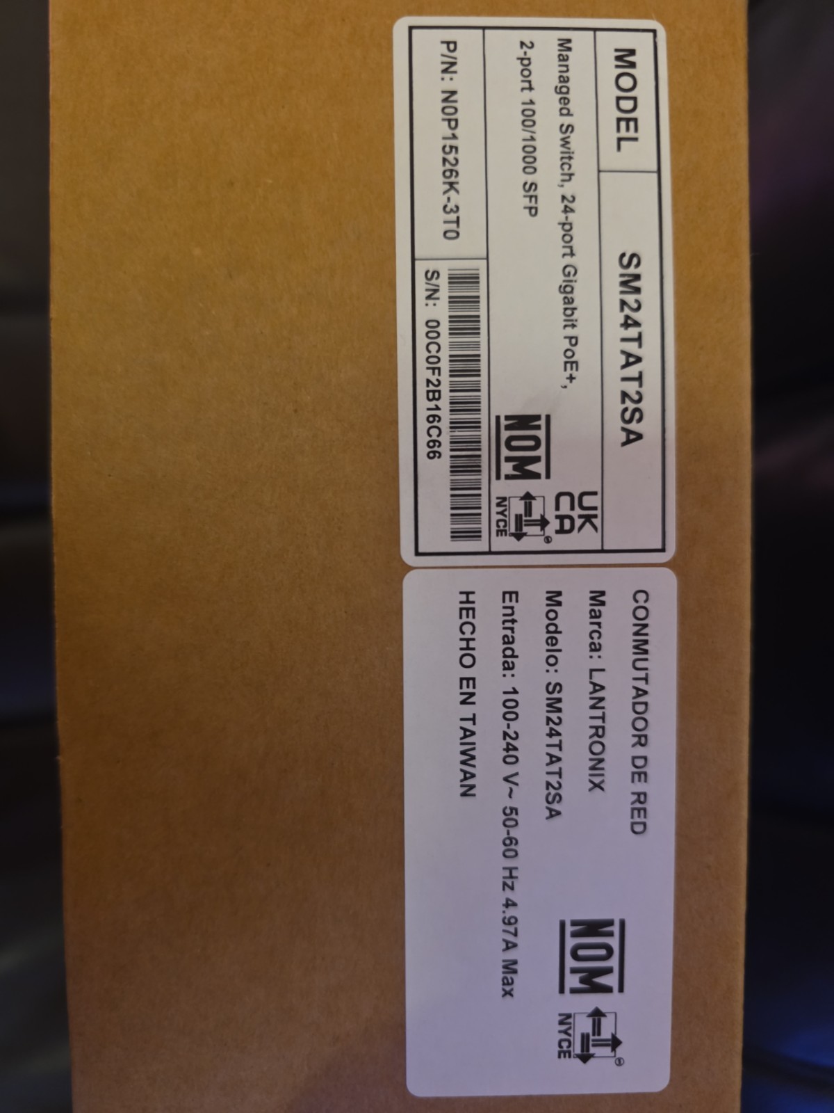 Lantronix SM24TAT2SA 24-Port Network Switch