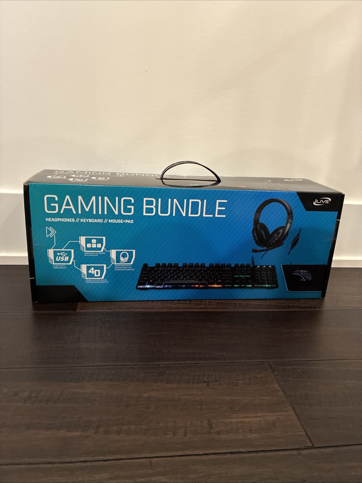 iLive Gaming Bundle Keyboard Mouse Headset Pad for PC iLive IAGMK22VP - NEW