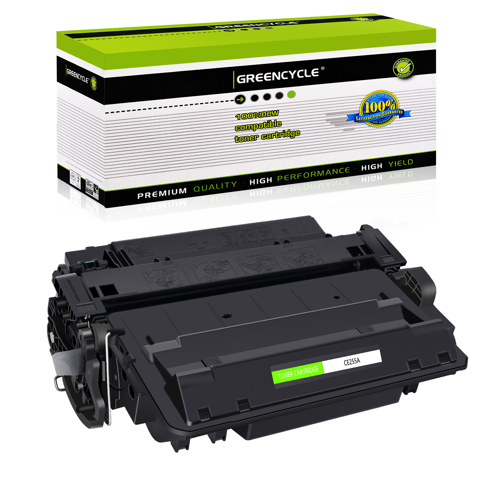 GREENCYCLE CE255A BK Toner Cartridge Lot Fit For HP LaserJet P3010 P3015 P3015dn
