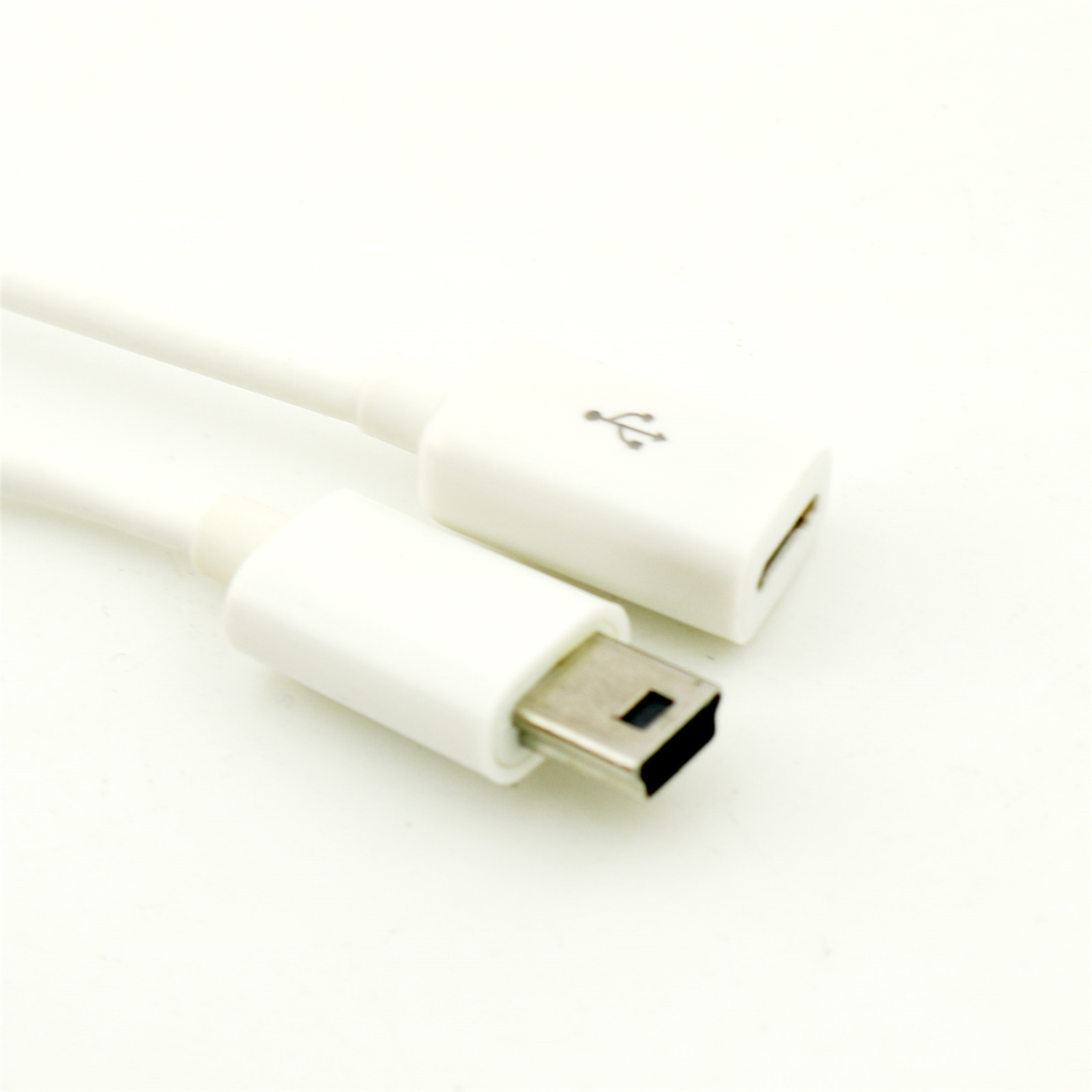 10x Micro USB Female to Mini USB 5pin Male Data Sync Charge Extension Cable Cord