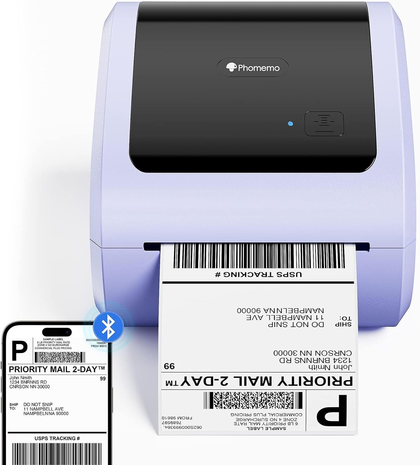 Phomemo D520-BT Bluetooth Thermal Shipping Label Printer 4 x 6 for Business Lot
