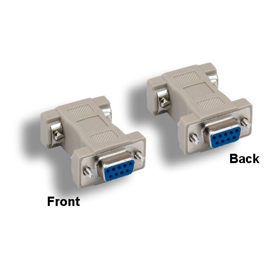 10PCS DB9 Female to Female Adapter Straight Through 9Pin RS-232 Shielded Molded