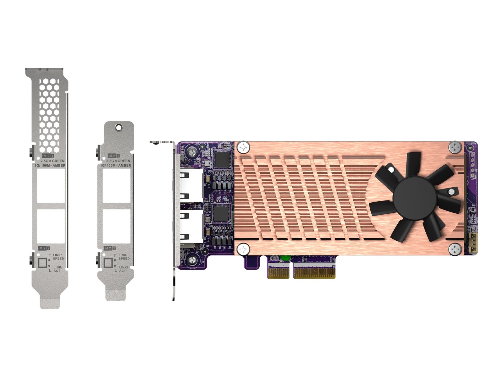 QNAP QM2 Series Card 2 x PCIe 2280 M.2 Server by QM2-2P2G2T