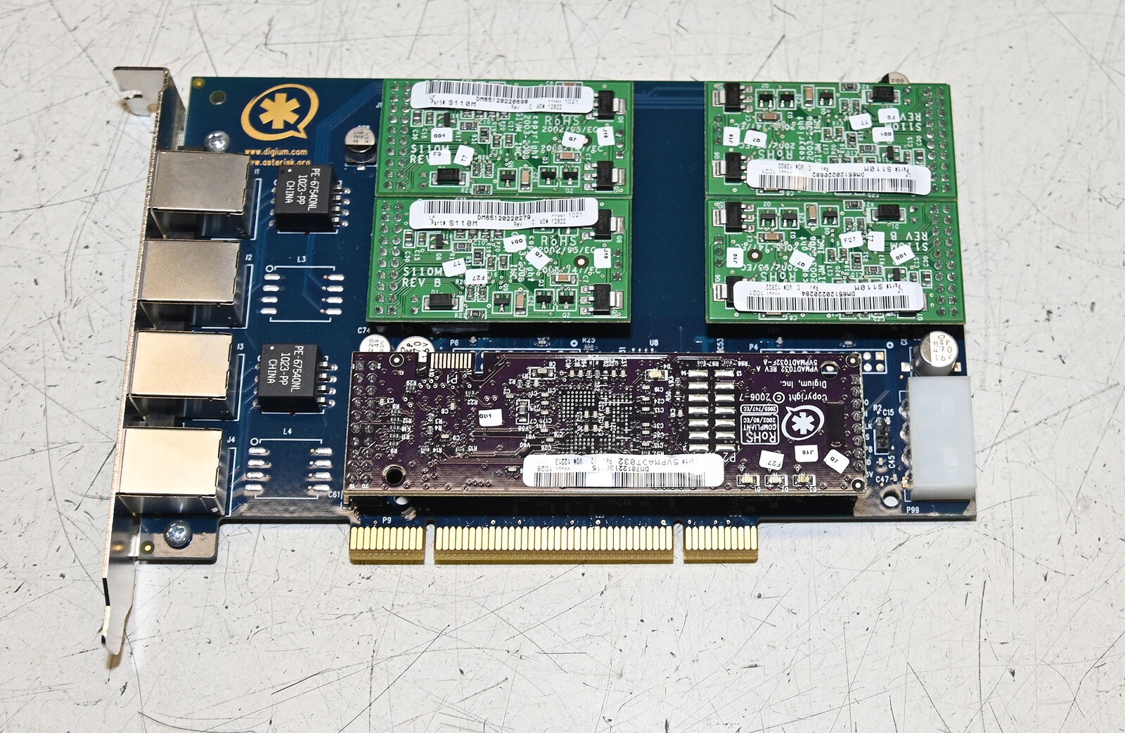 Digium Wildcard TDM410 & 4X S110M & 1X VPMADT032 Modules