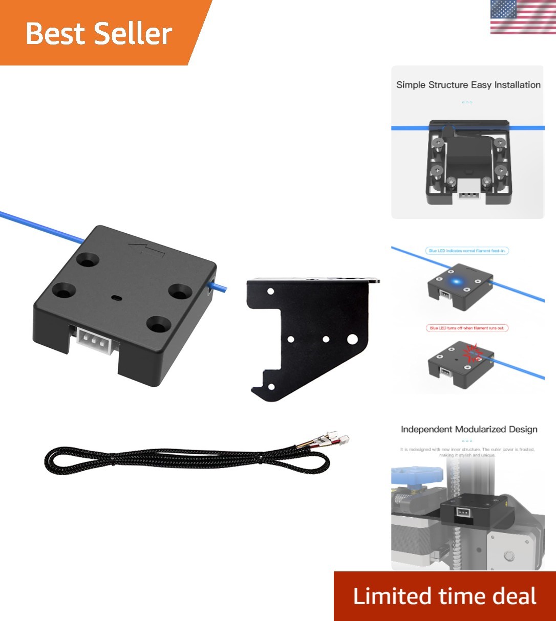 Creality Smart Filament Sensor Break Detection Module Detector for Ender 3 pr...