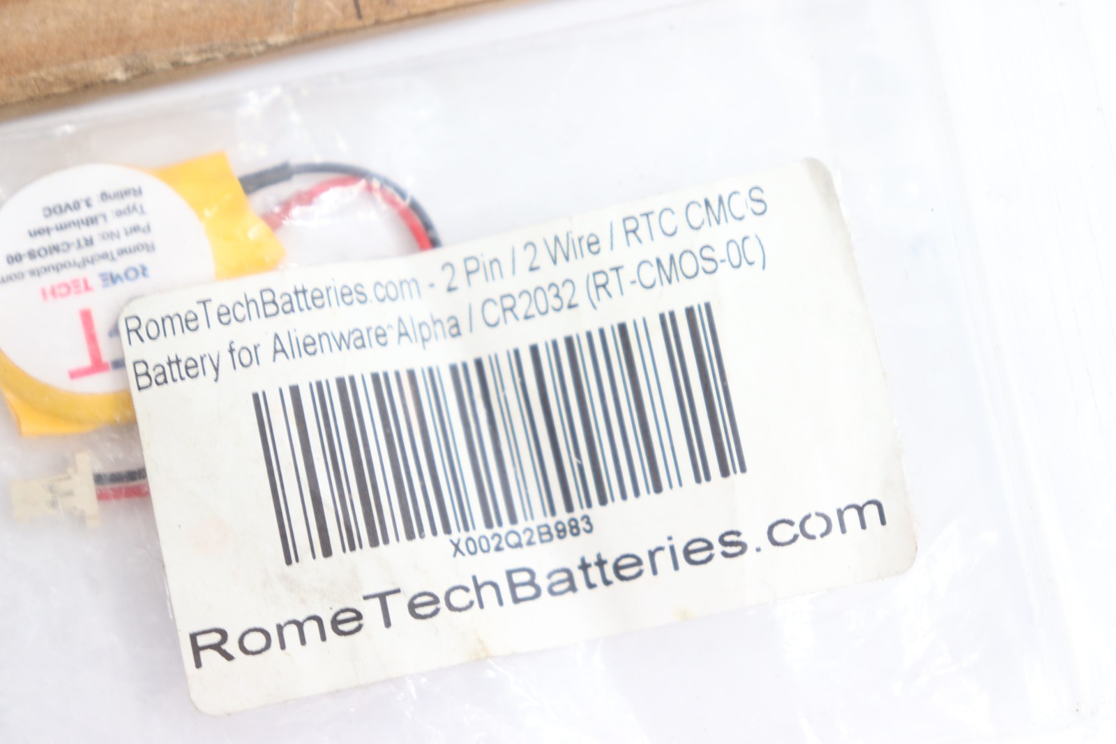 Rome Tech BIOS CMOS RTC Battery CR2032