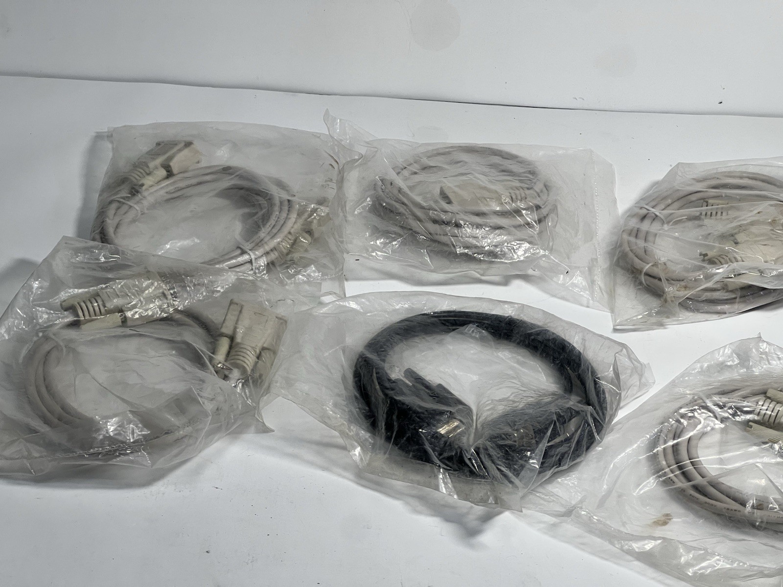 Lot Of Six (6) RS232 Serial Cable / Console Cable (DB9 DE9)