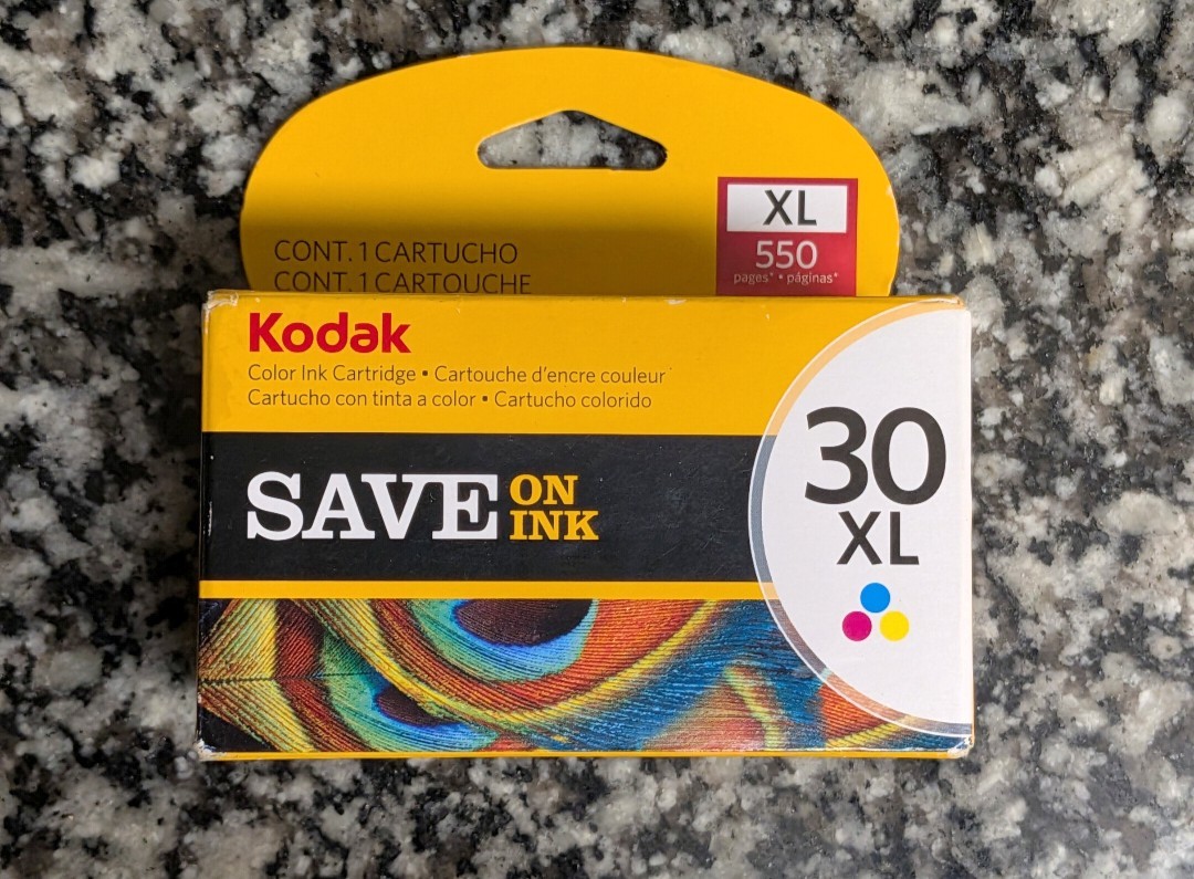 Genuine Kodak 30XL Color Ink Cartridge 1341080 550 Page Yield New Sealed