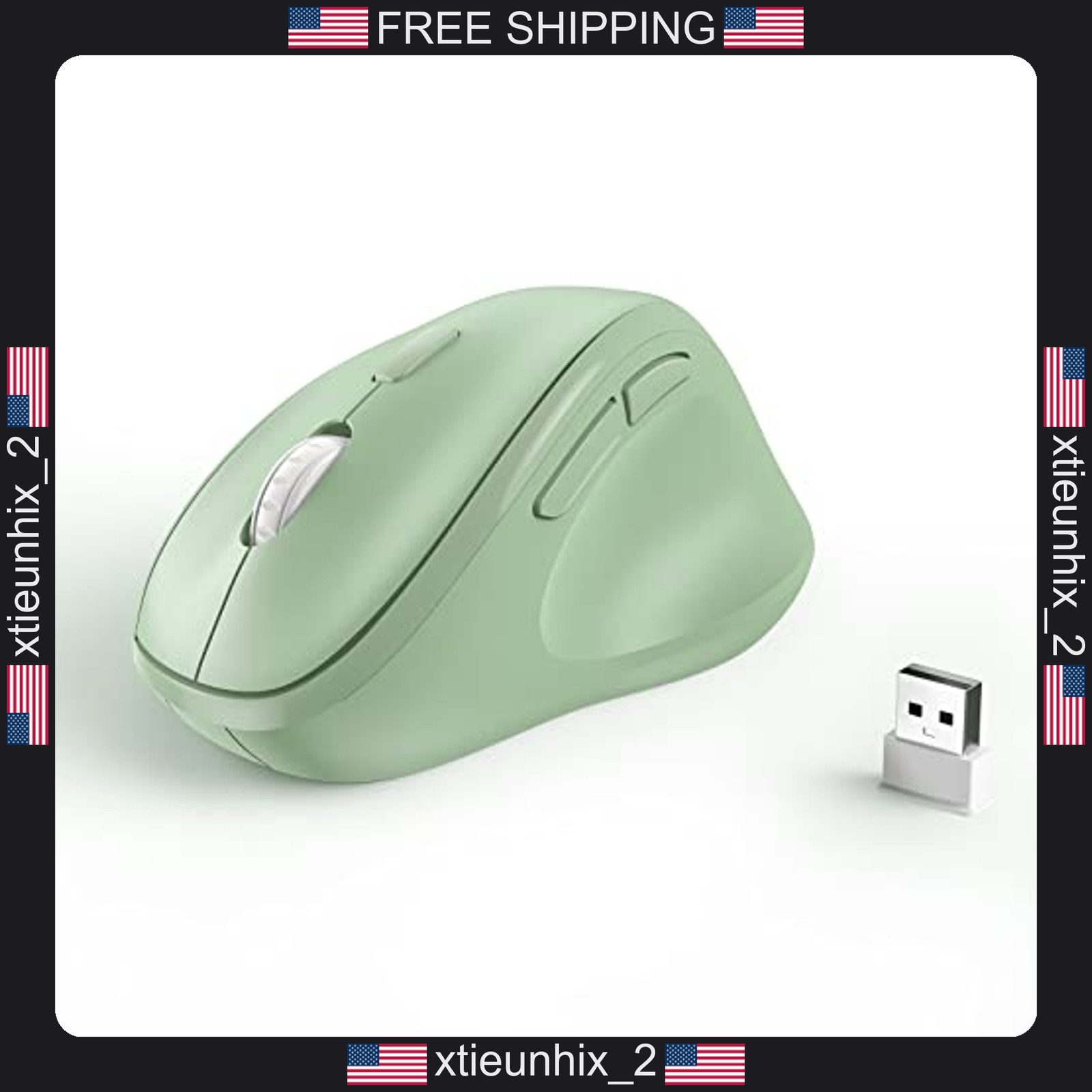 Wireless Ergonomic Vertical Mouse for PC Laptop with Silent Clicks, 1600 DPI