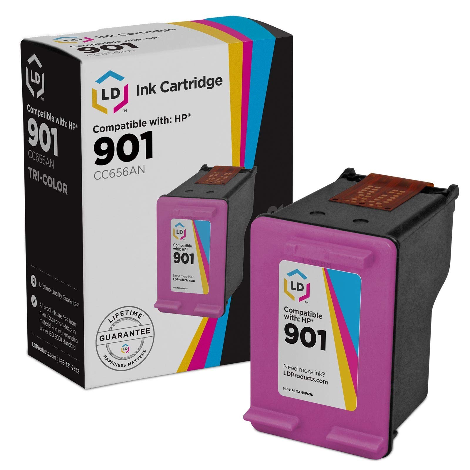 LD CC656AN 901 Color Ink Cartridge for HP 450 450cbi 450ci 5150 5150v 5150w 5151