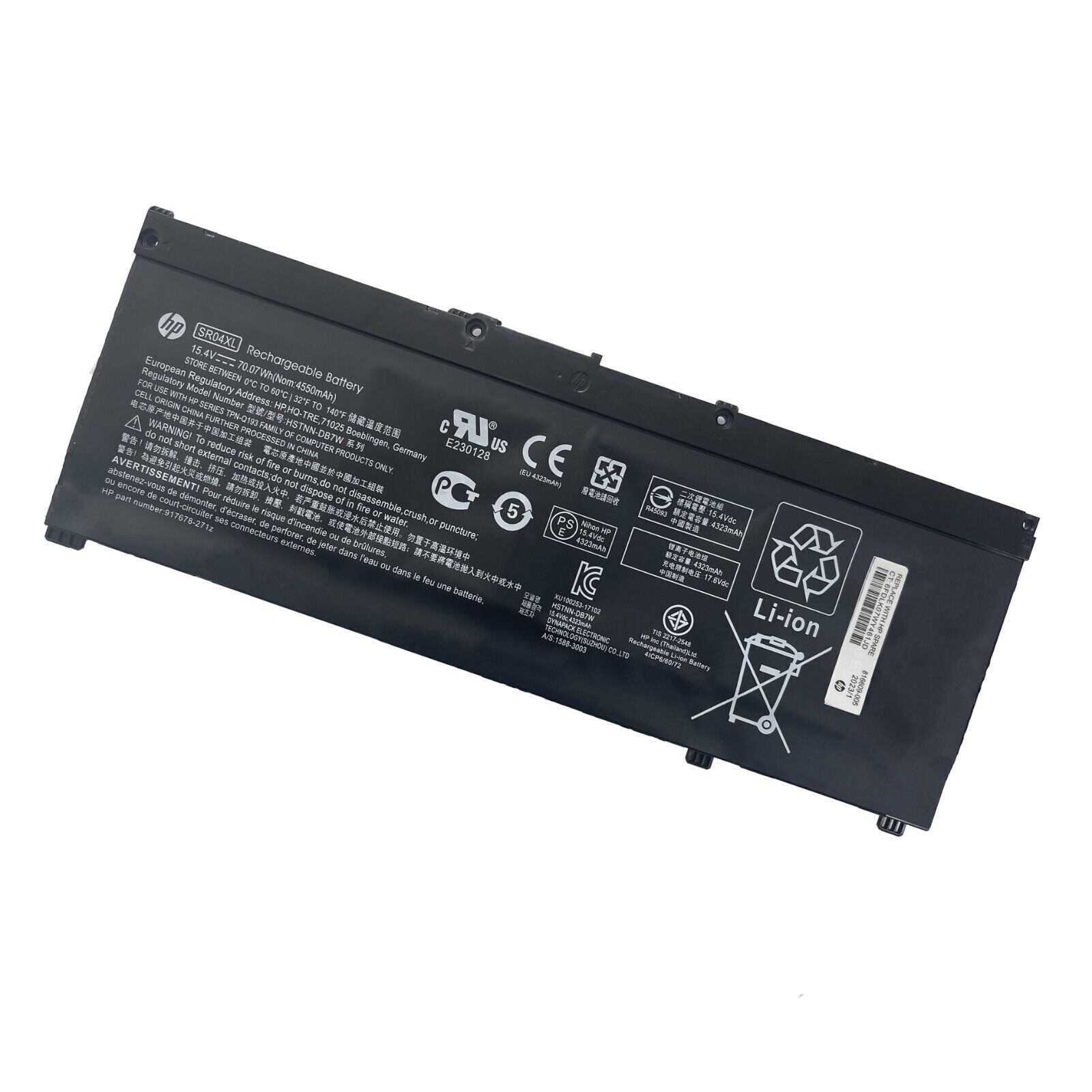 Genuine OEM SR04XL Battery For HP Omen 15-CE Pavilion 15-cb 917724-855 70.07Wh