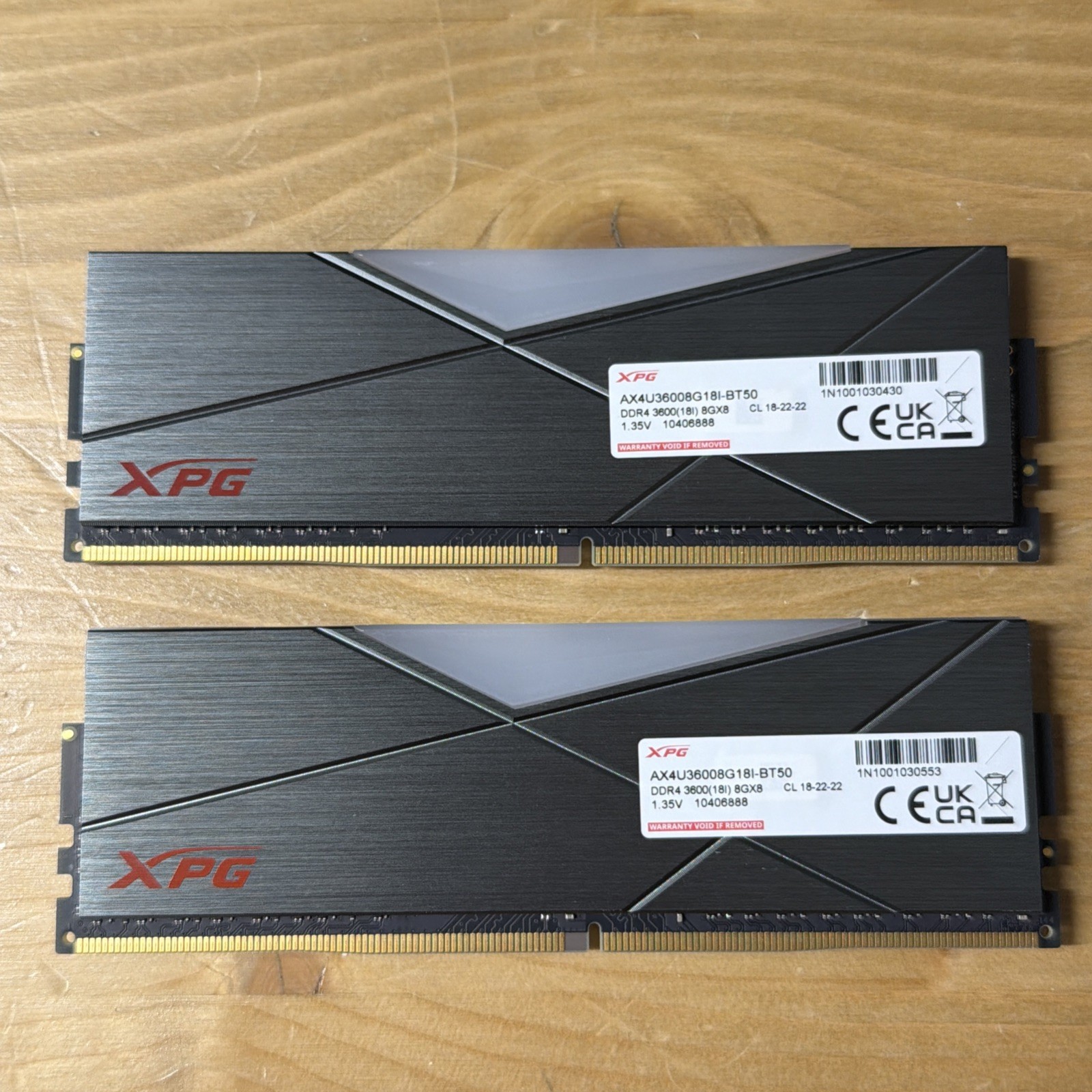 XPG Spectrix D50 RGB  2x8GB DDR4-3600MHZ 16 GB Total Kit AX4U36008G18A-BT50