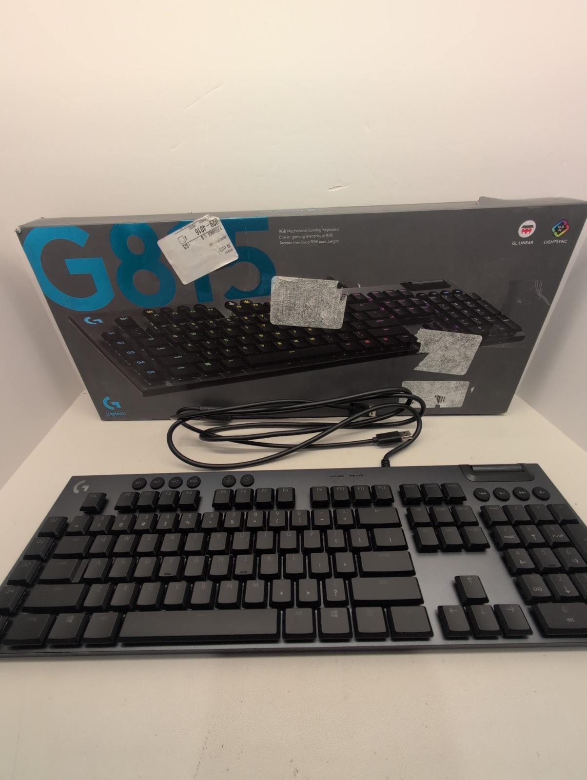 Logitech G815 LIGHTSYNC RGB Mechanical Gaming Keyboard Linear switches OPEN BOX