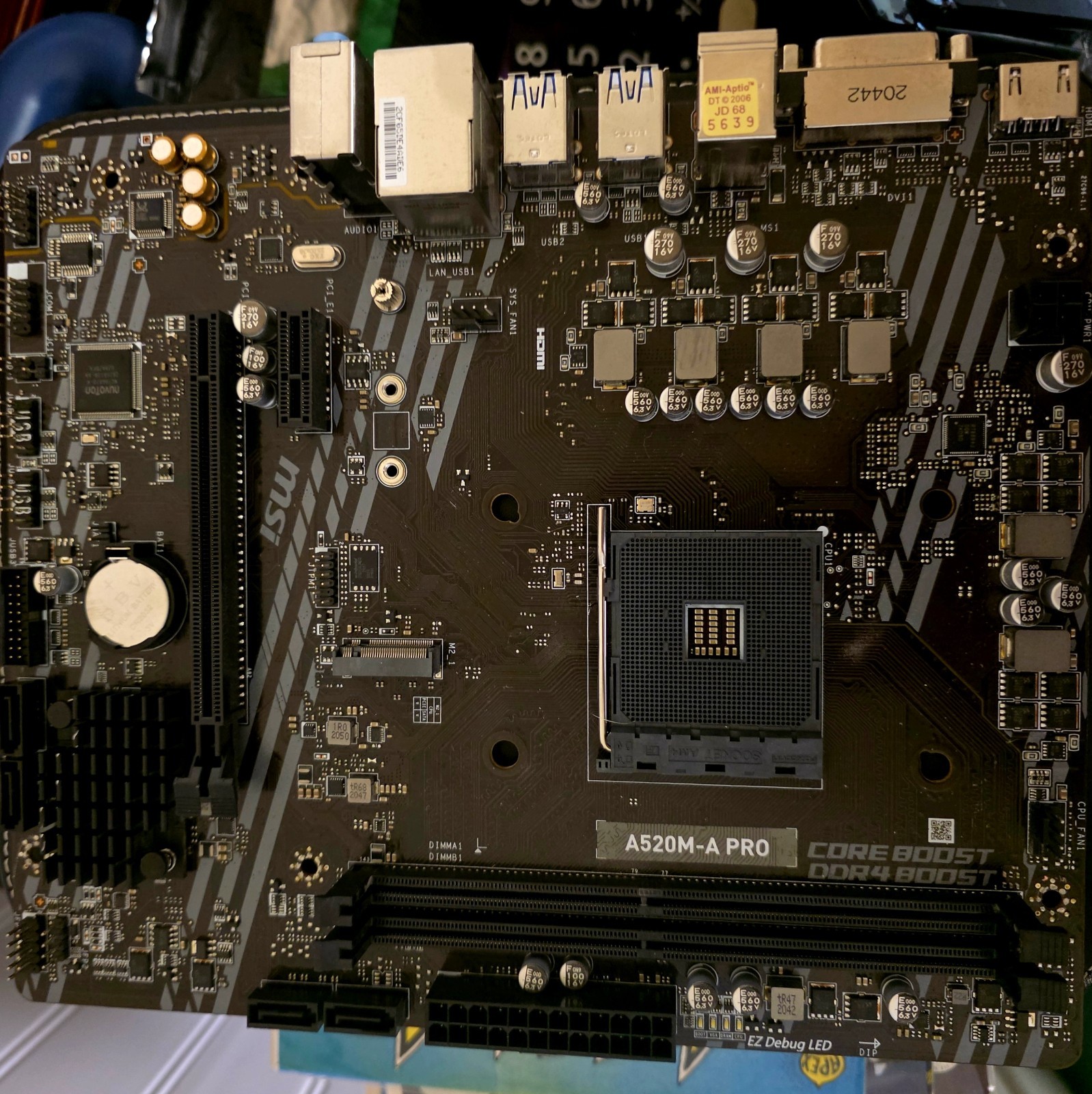 MSI A520M-A Pro AM4 Motherboard AMD A520 USB 3.2 Micro-ATX GOOD CONDITION 