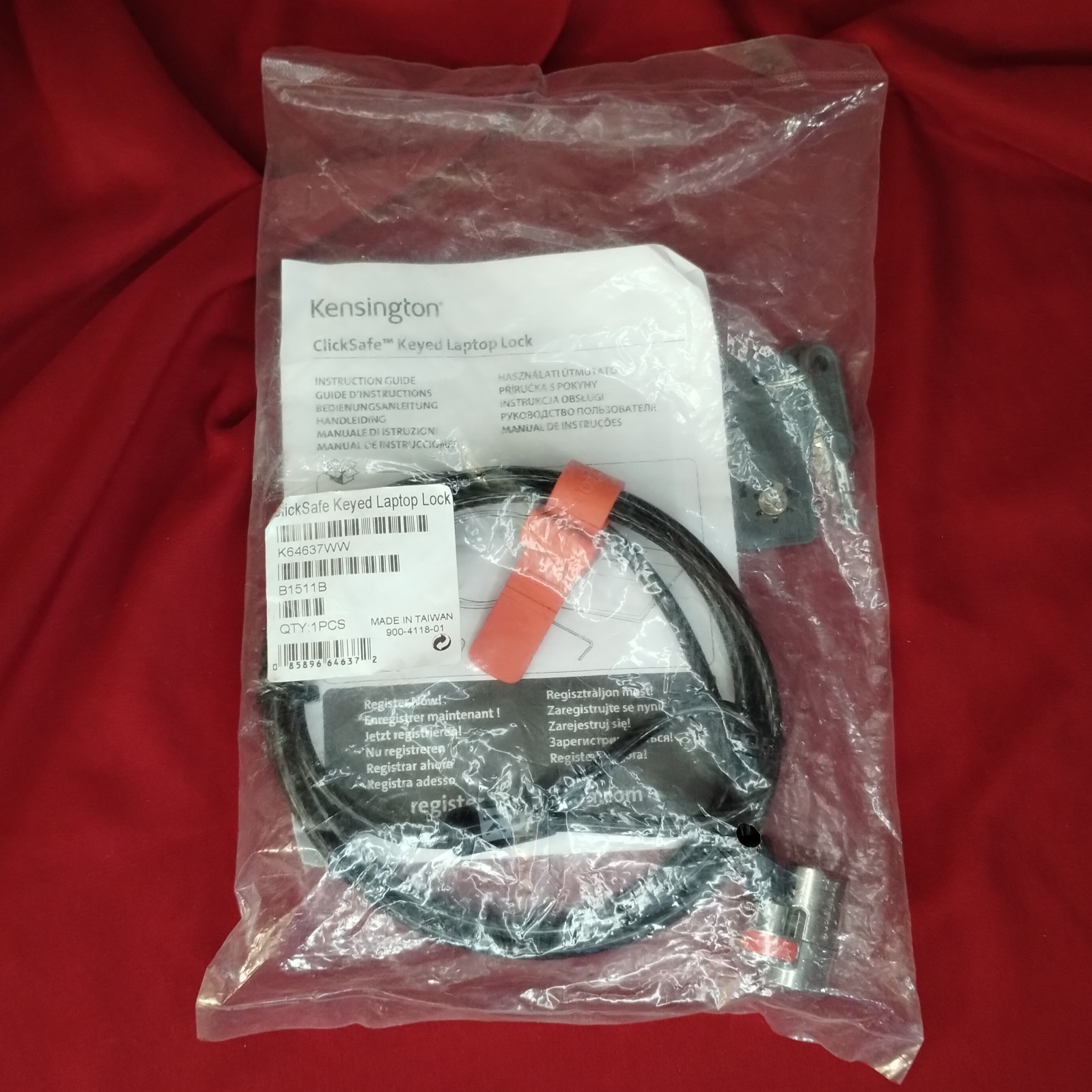 Kensington ClickSafe Keyed Laptop Lock Cable from Dell - K64637WW - NEW/SEALED