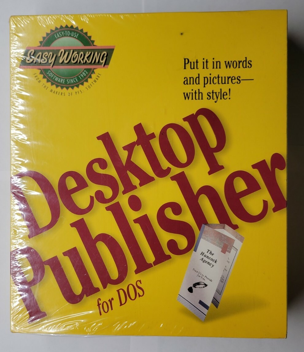 Spinnaker Easy Working Desktop Publisher for DOS Big Box PC Software 1993