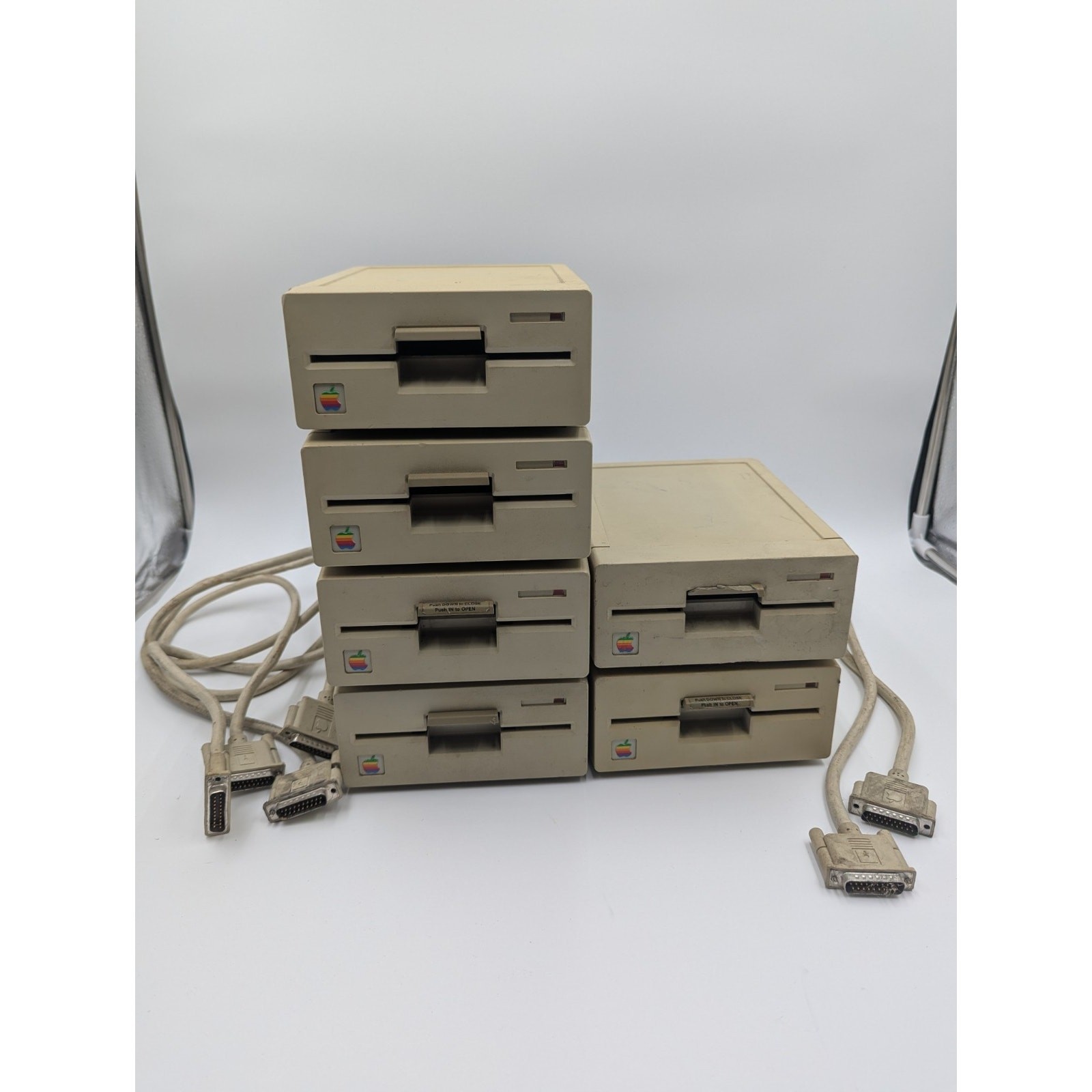 6x Vintage 80's Apple A9M0104 Unidisk 5.25 External Floppy Drive As-Is, Untested