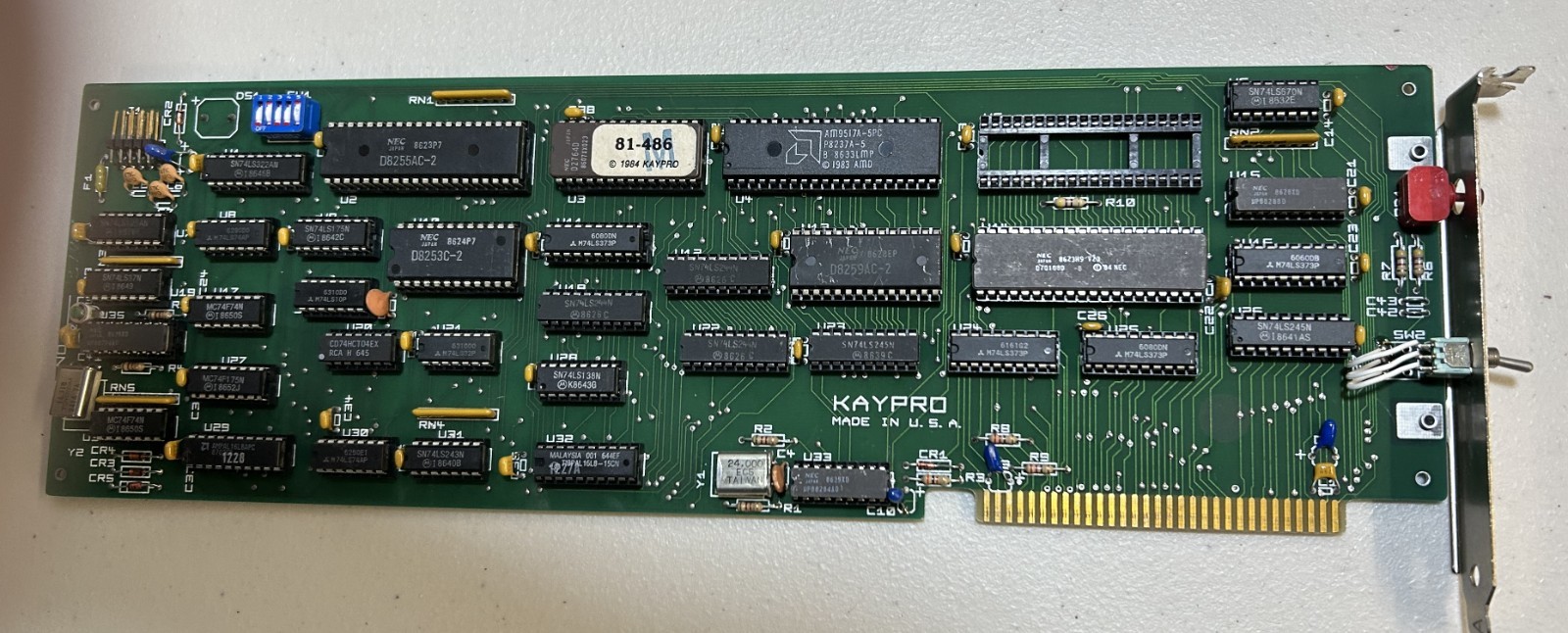 Vintage Kaypro 81-486 8 bit ISA CPU  Card