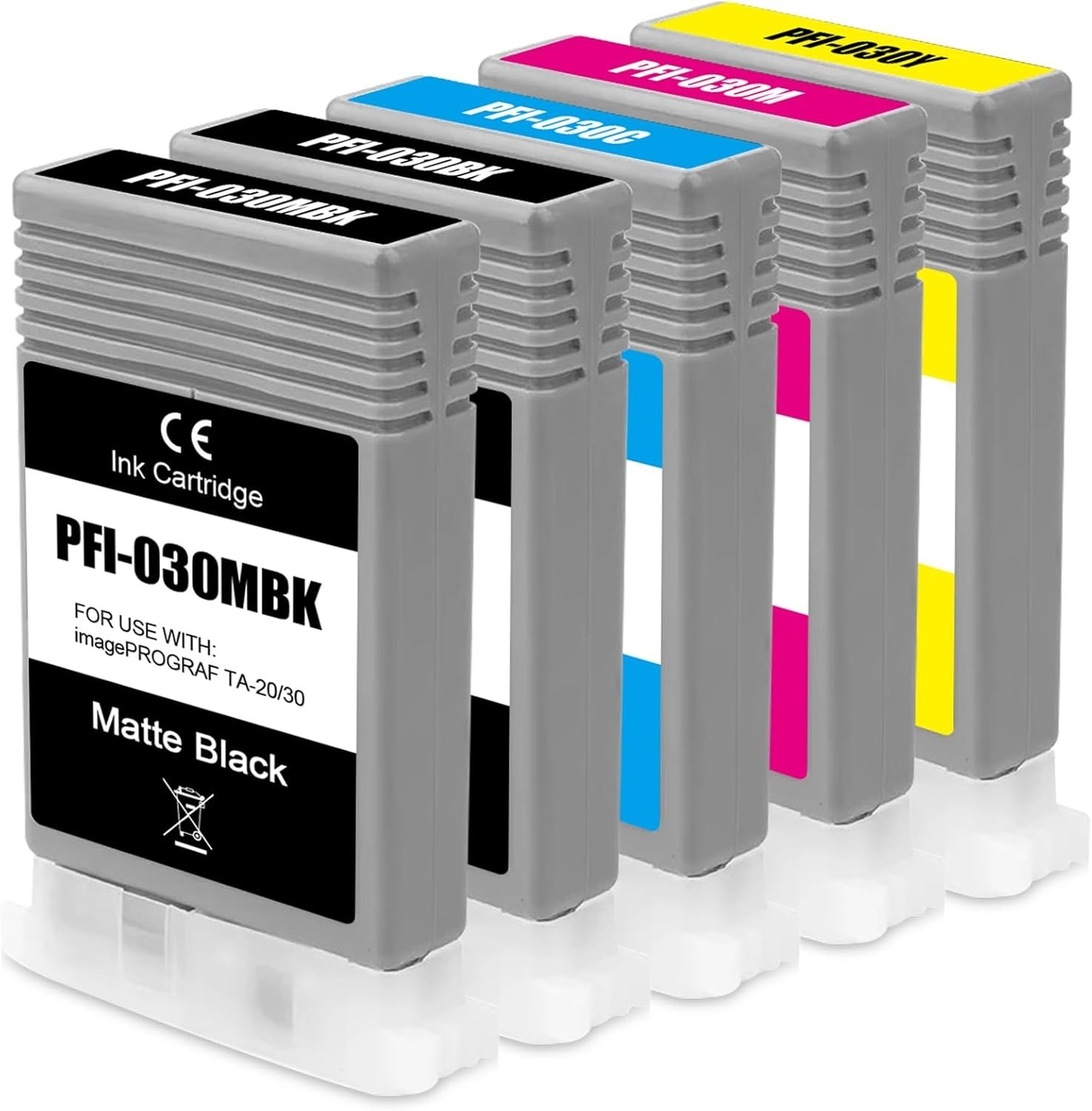 5 Pack PFI-030 PFI030 Compatible Ink Cartridge tank Fit Canon IPF TA-20 TA-30