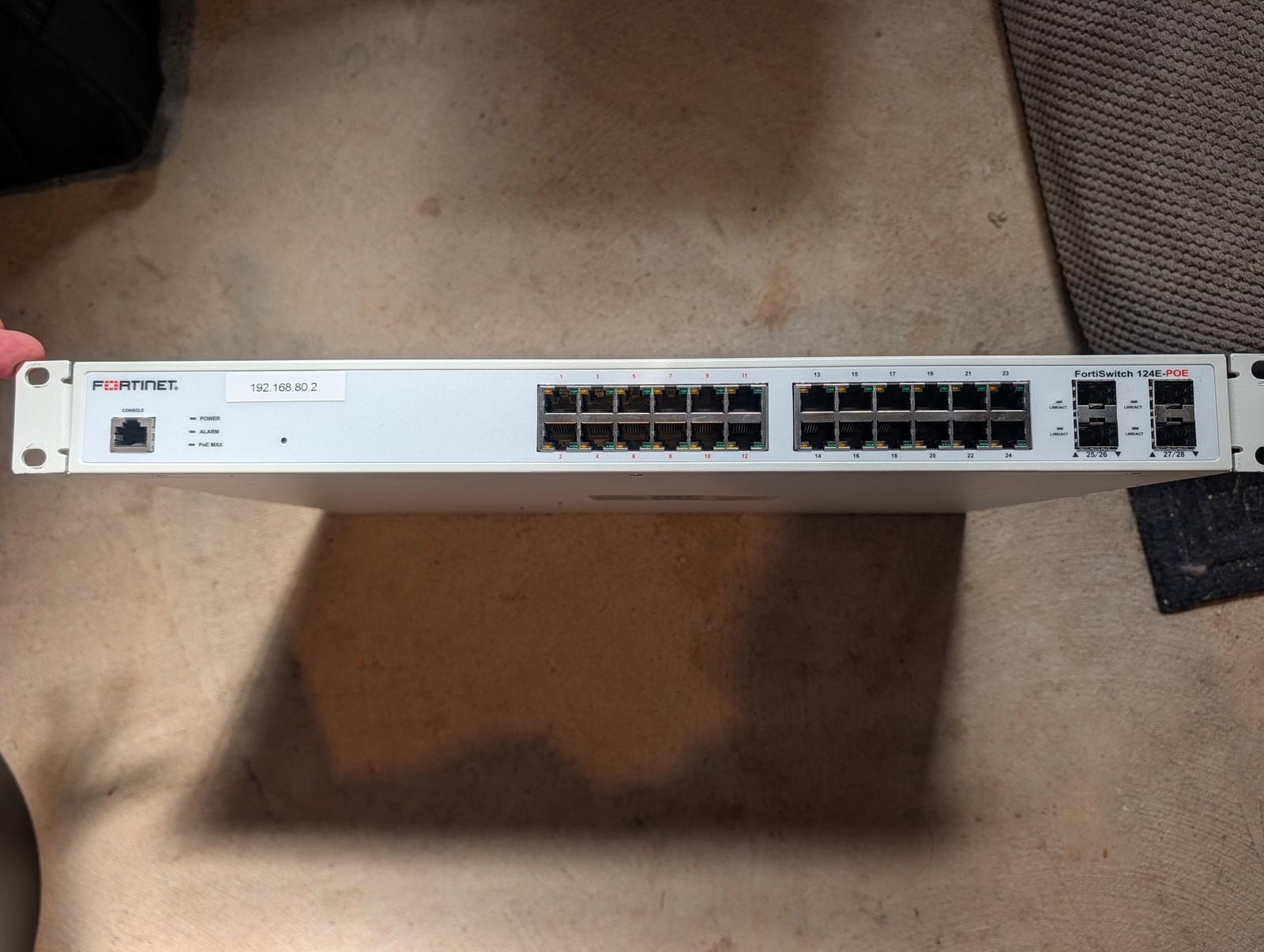 Fortinet FortiSwitch 124E-POE 24-Port Managed Switch 12x PoE+ 185W 4x SFP