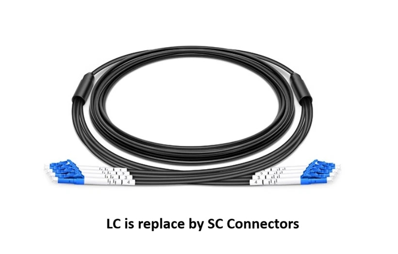 4 Strands 100M SC-SC Outdoor Armored Single-Mode Fiber Optic Cable –98765