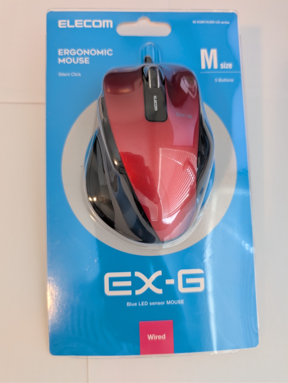 ELECOM M-XGM10USB-US EX-G Ergonomic Mouse Wired USB Silent Click 5-Button