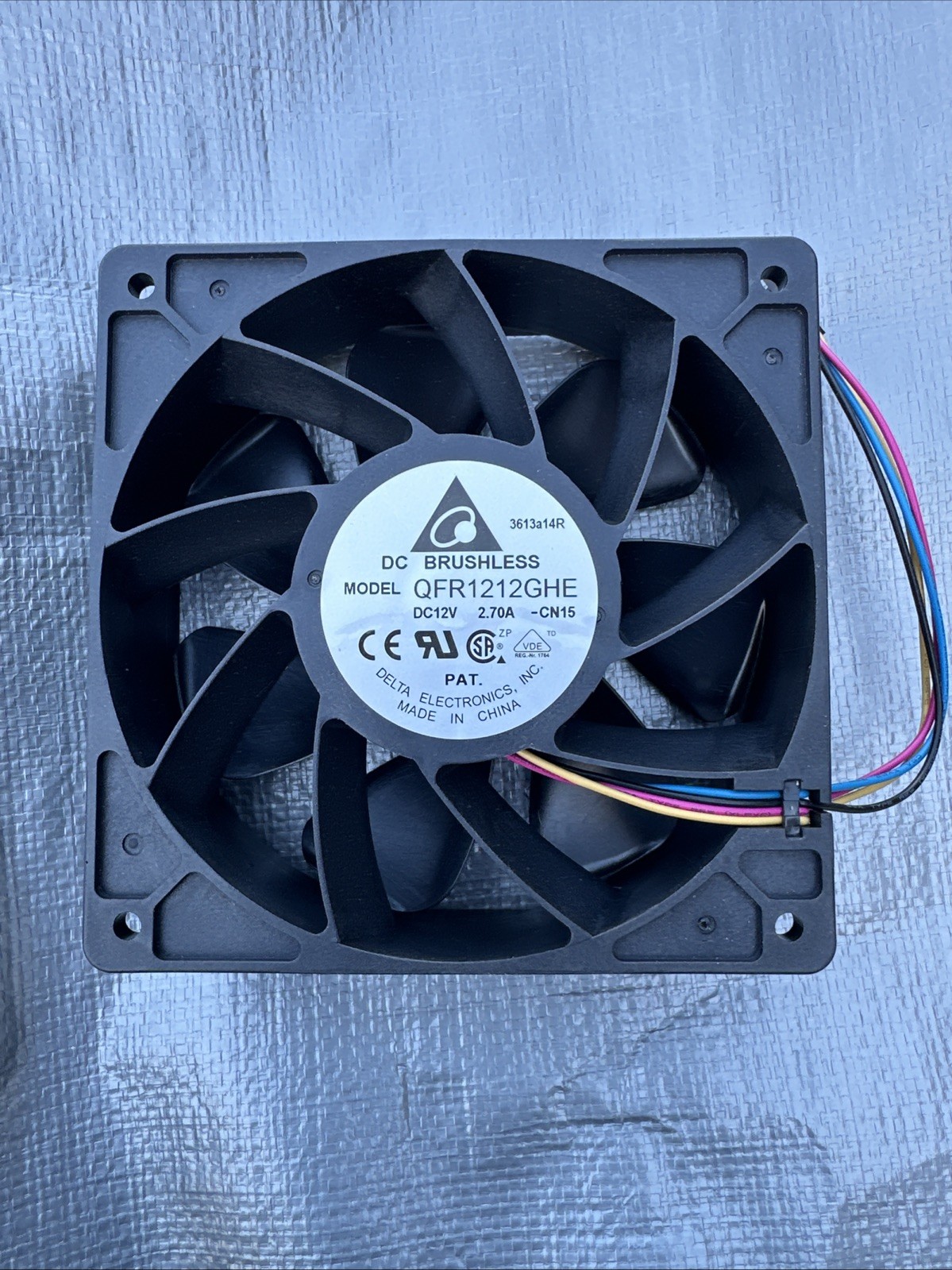 For Delta QFR1212GHE High Speed GPU Cooling Fan 120X120X38mm DC 12V 2.7A 4pin