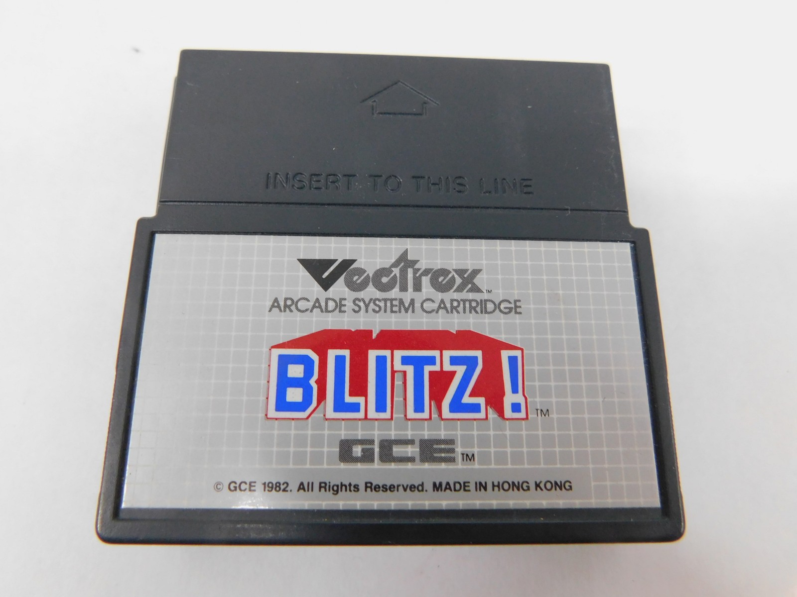 Vectrex HP-3000 Blitz Vintage Arcade Game Cartridge + Overlay + Manual (nice)