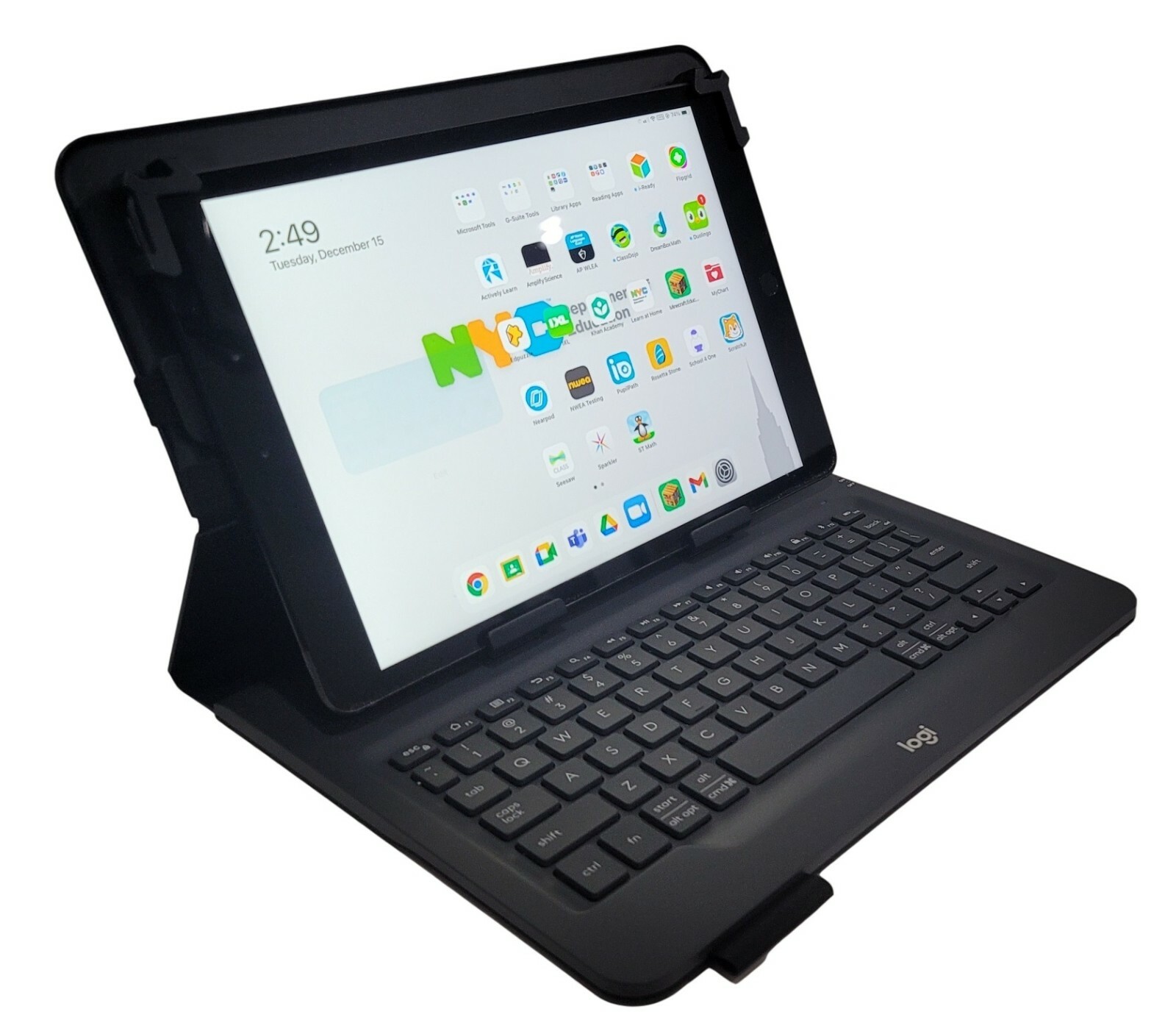 Logitech Universal Folio Case Bluetooth Wireless Keyboard iPad 7 & 8 10.2" Black