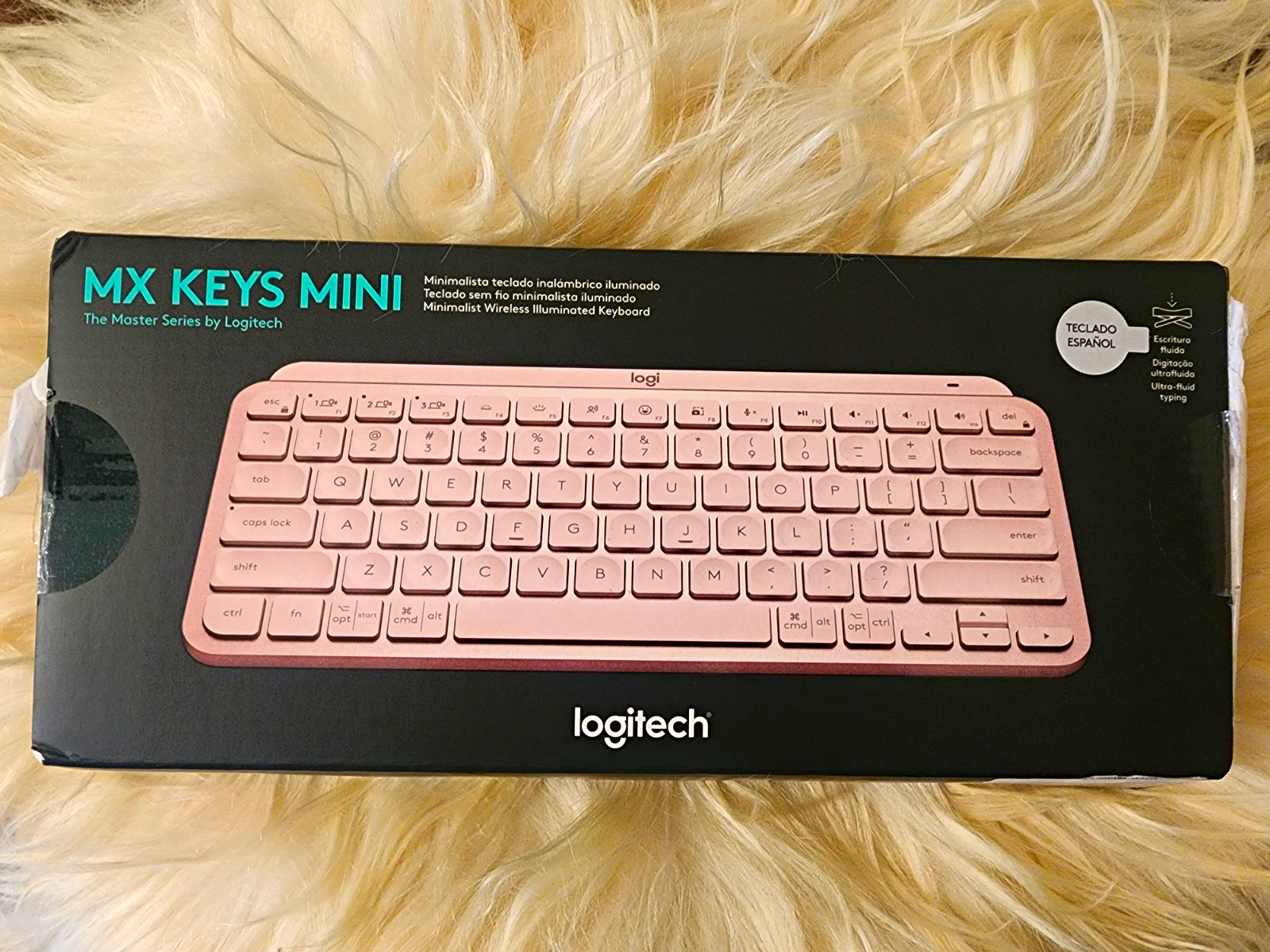 SPANISH Logitech MX Keys Mini Pink Wireless Keyboard Spanish QWERTY Layout