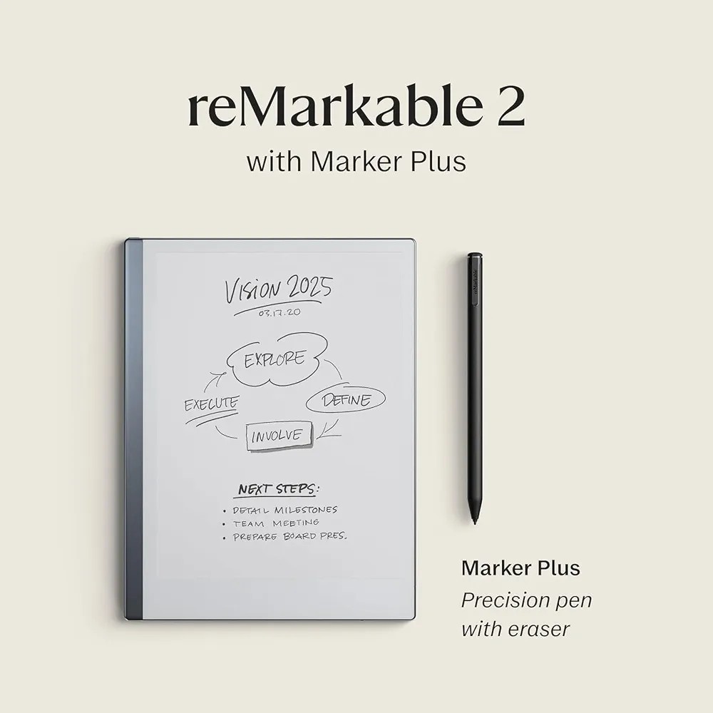 reMarkable 2 Paper Tablet with Marker Plus - Open Box (READ DESCRIPTION)
