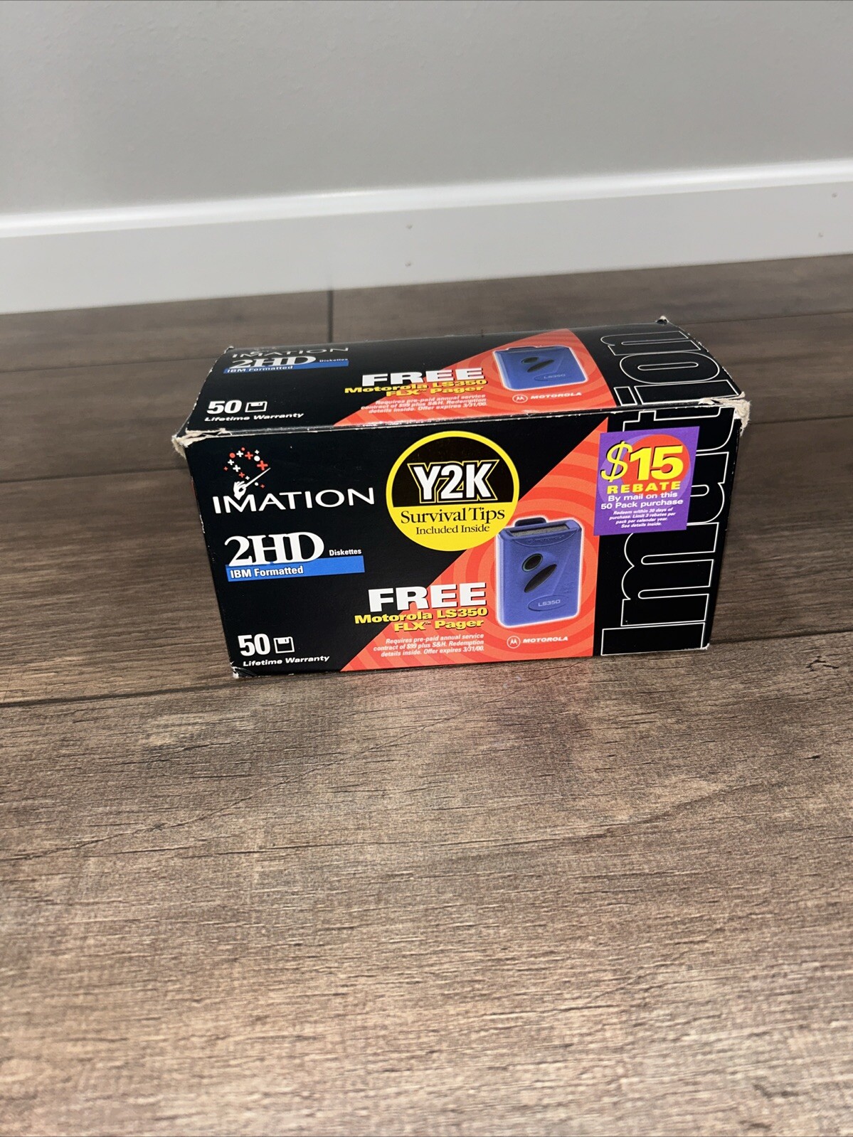 New Imation 2HD IBM Formatted Diskettes 47-Pack Open Box