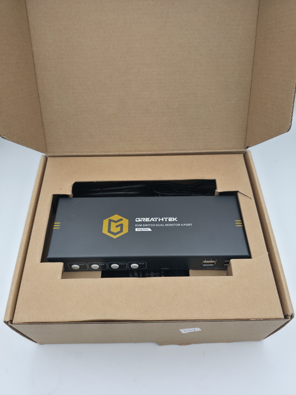 Greathtek USB 2.0 KVM Switch 4 Port 4K@60Hz. Model GHT-S7412H-U2.
