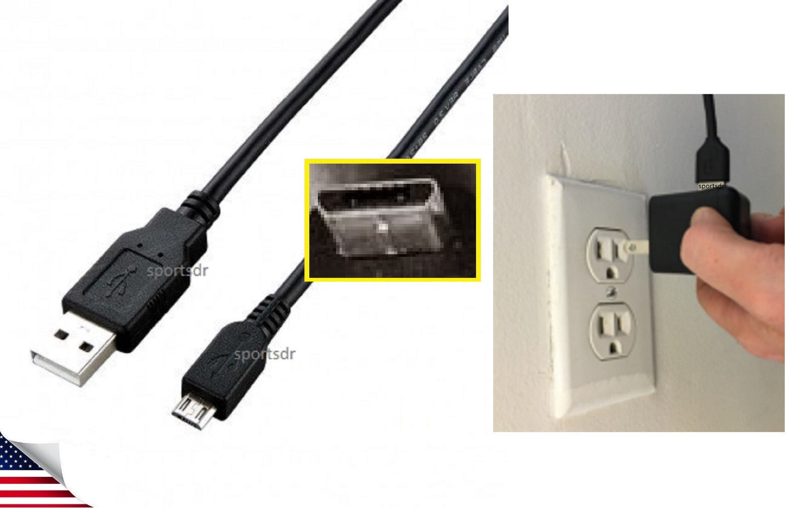 USB Power Charger Cord Cable Plug to Verizon Ellipsis QTAQZ3 8 HD QTASUN1 Tablet