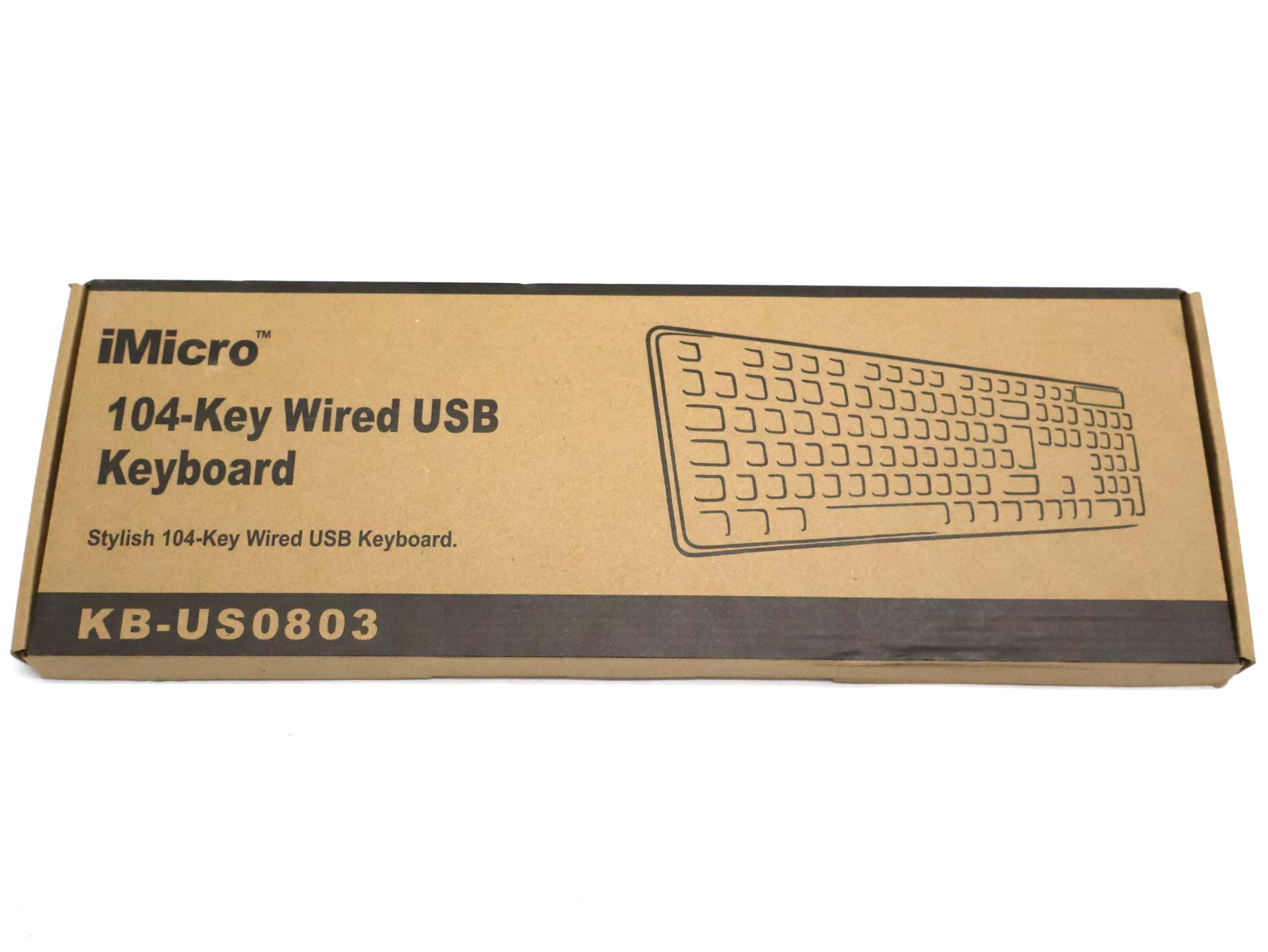 New iMicro KB-US0803 104-Key Wired USB Keyboard Black