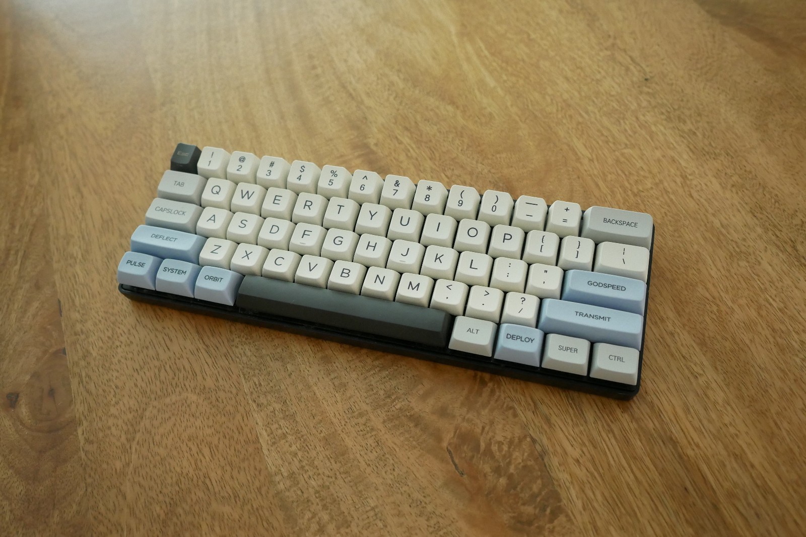 60% Custom Mechanical Keyboard Wired USB Cherry MX Clear Godspeed Keycaps