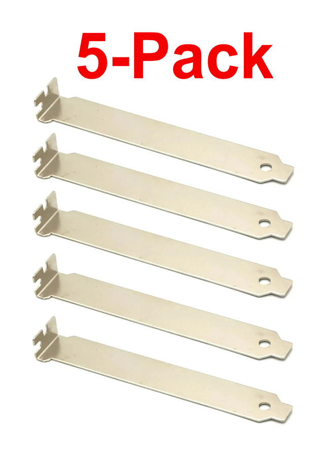 PCI Slot Blank Cover Plate Case Bracket Standard Height (5-Pack)