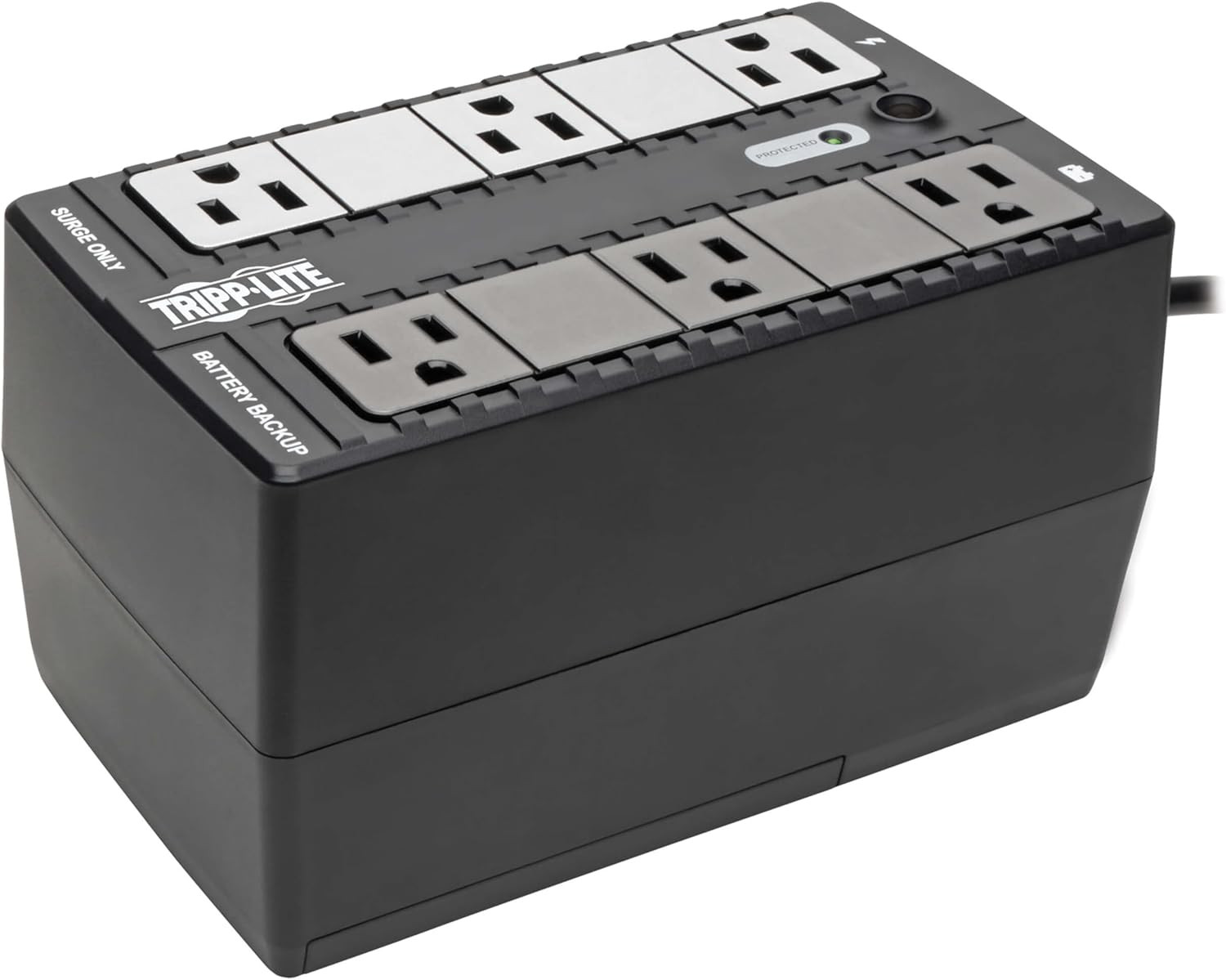 350VA Mini UPS Battery Backup Surge Protector, 6 Outlets, Uninterruptible Power