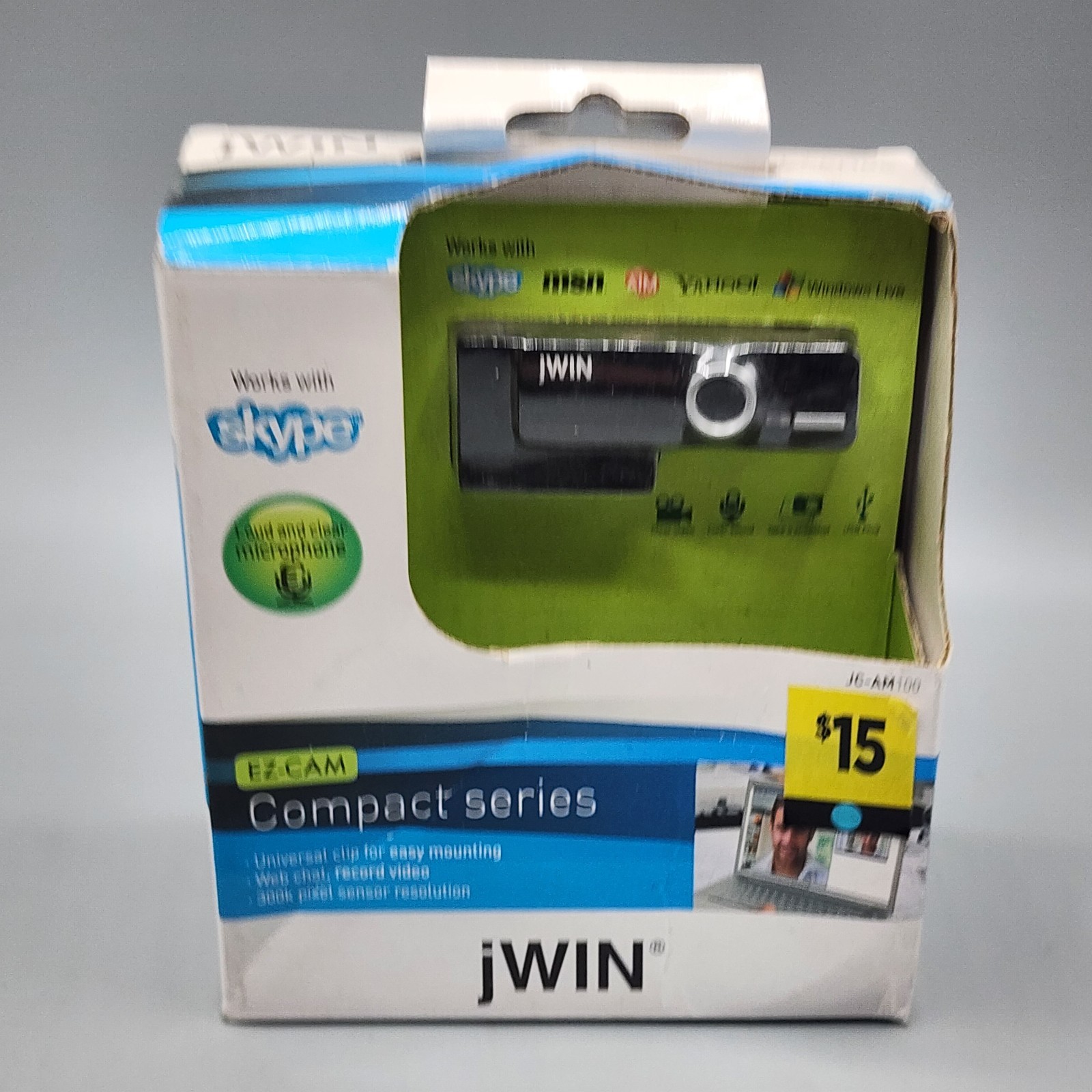 JWIN JC-AM100 Personal Mini Web Camera EZ-CAM Compact Series Works With Skype