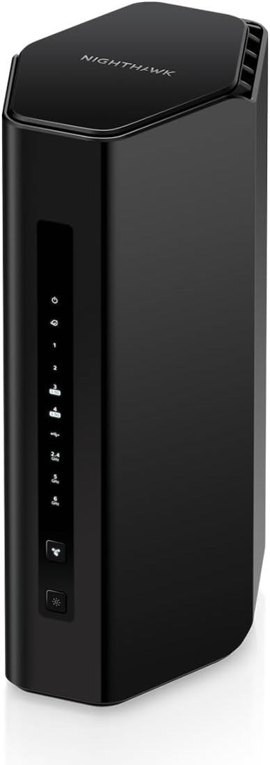 Netgear Nighthawk RS200-100NAS Wi-Fi 7 Router Black Dual-Band 6.5 Gbps BE6500 